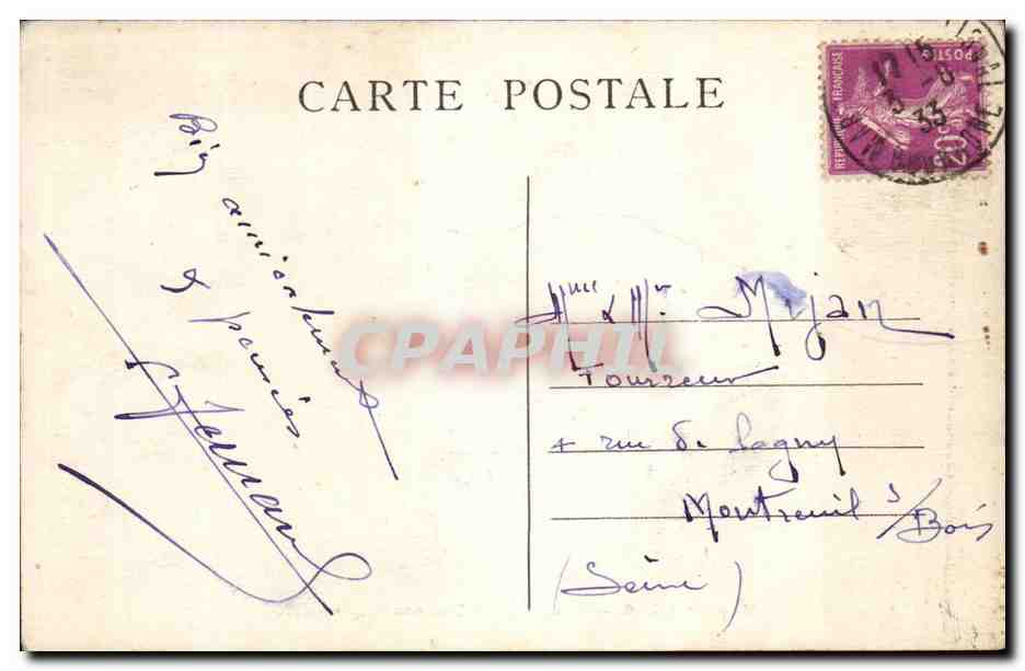 Marseille CPA Vieux port et quai des Belges — Rückseite