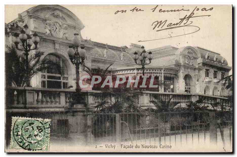 Vichy CPA Facade du nouveau casino
