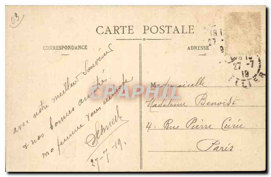 Vichy CPA Un coin du parc — Rückseite
