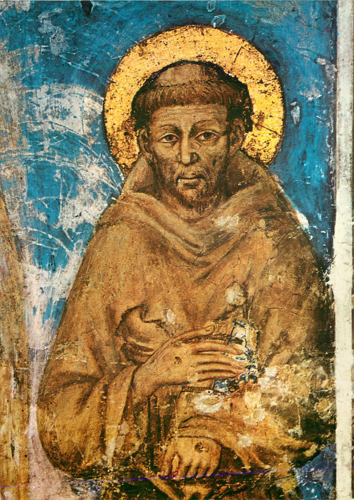 CPM Assisi Basilique de St Francois detail (Cimabue)
