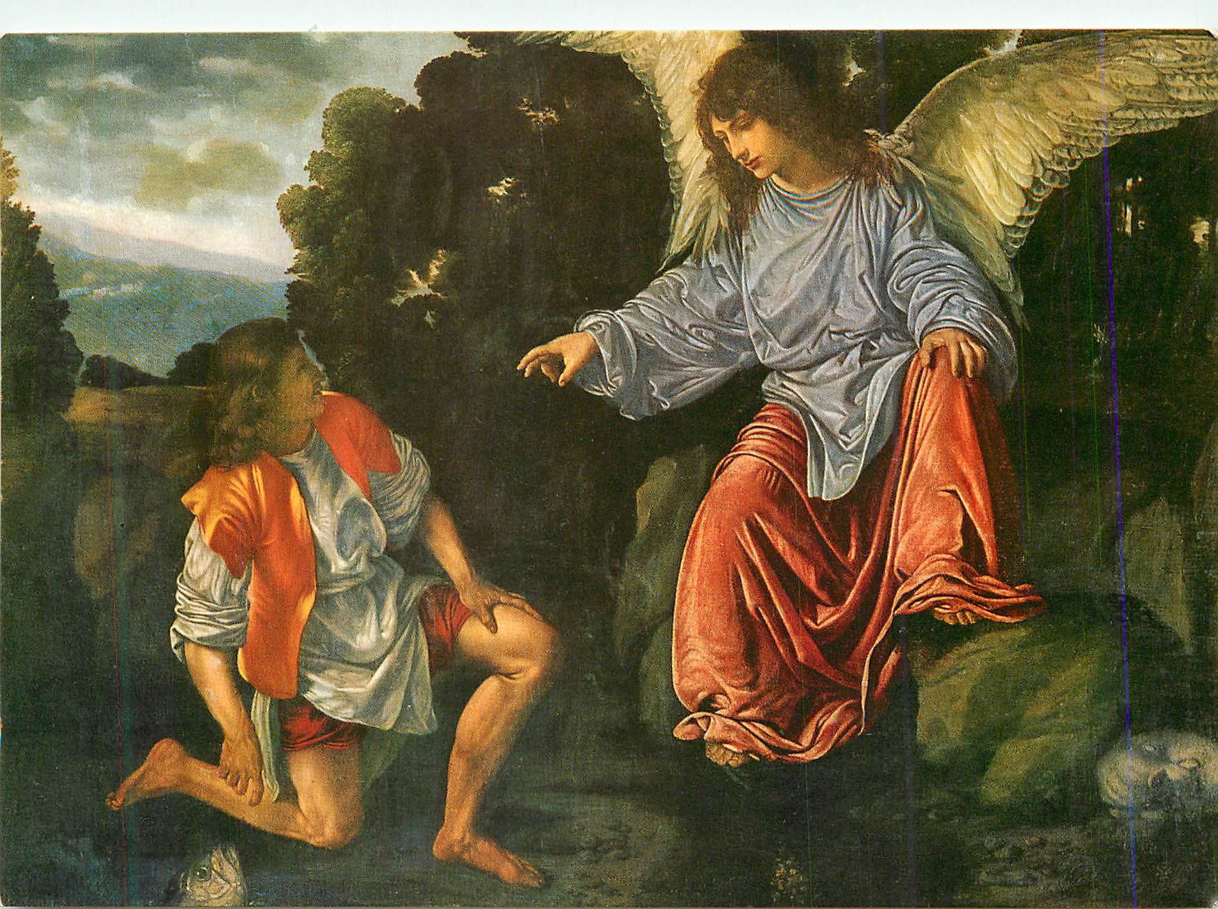 CPM Roma Girolamo Savoldo Le Petit Tobie et L'Ange (Galerie Borghese)
