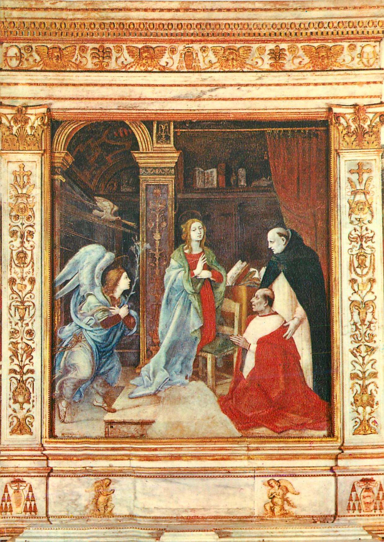 CPM Roma Basilica di S Maria Sopra Minerva Pala dell'Altare di S Tommaso d'Aquino Affresco