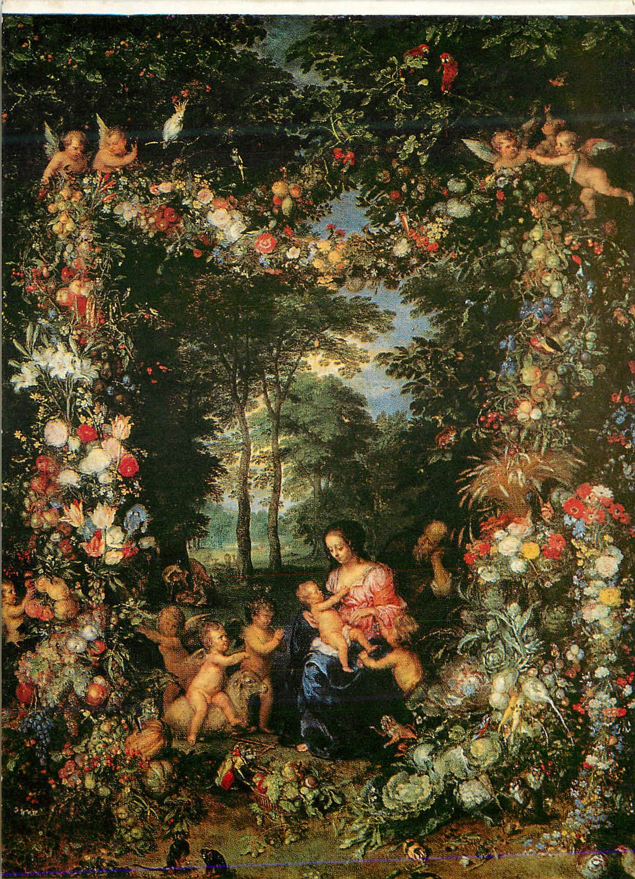 CPM Altere Pinakothek Munich Jan Bruegel the Elder (1568 1625) and Pieter Van Avont (1600 1652) The Holy Family in a Gar
