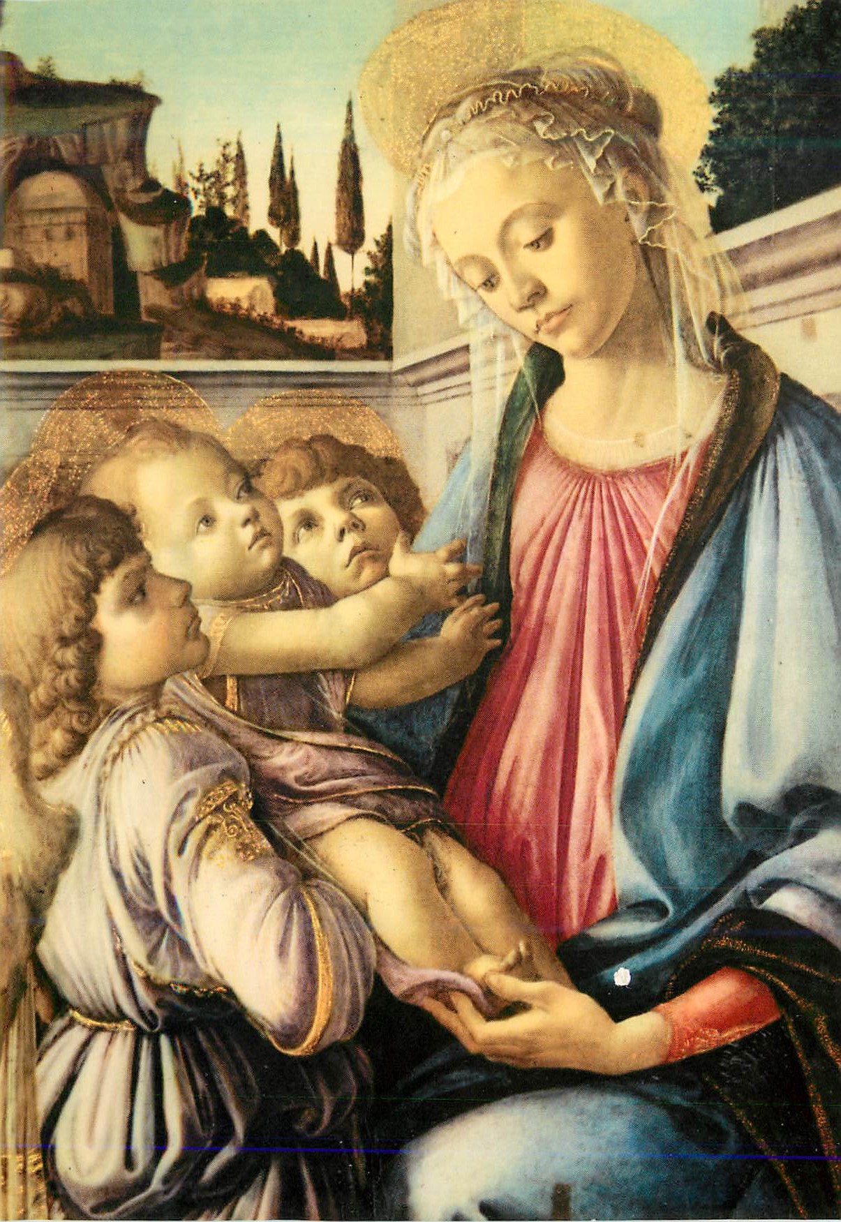 CPM Museo di Capodimonte Napoli Sandro Botticelli (1444 1510) Vierge avec l'Enfant Jesus et Angels