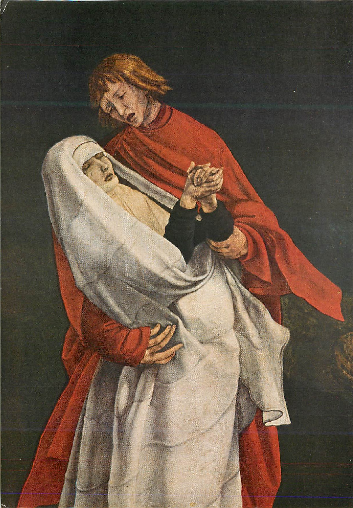 CPM Musee d'Unterlinden a Colmar Mathias Nithart Grunewald 1455 1528 (Ecole Rhenane) La Vierge et St Jean