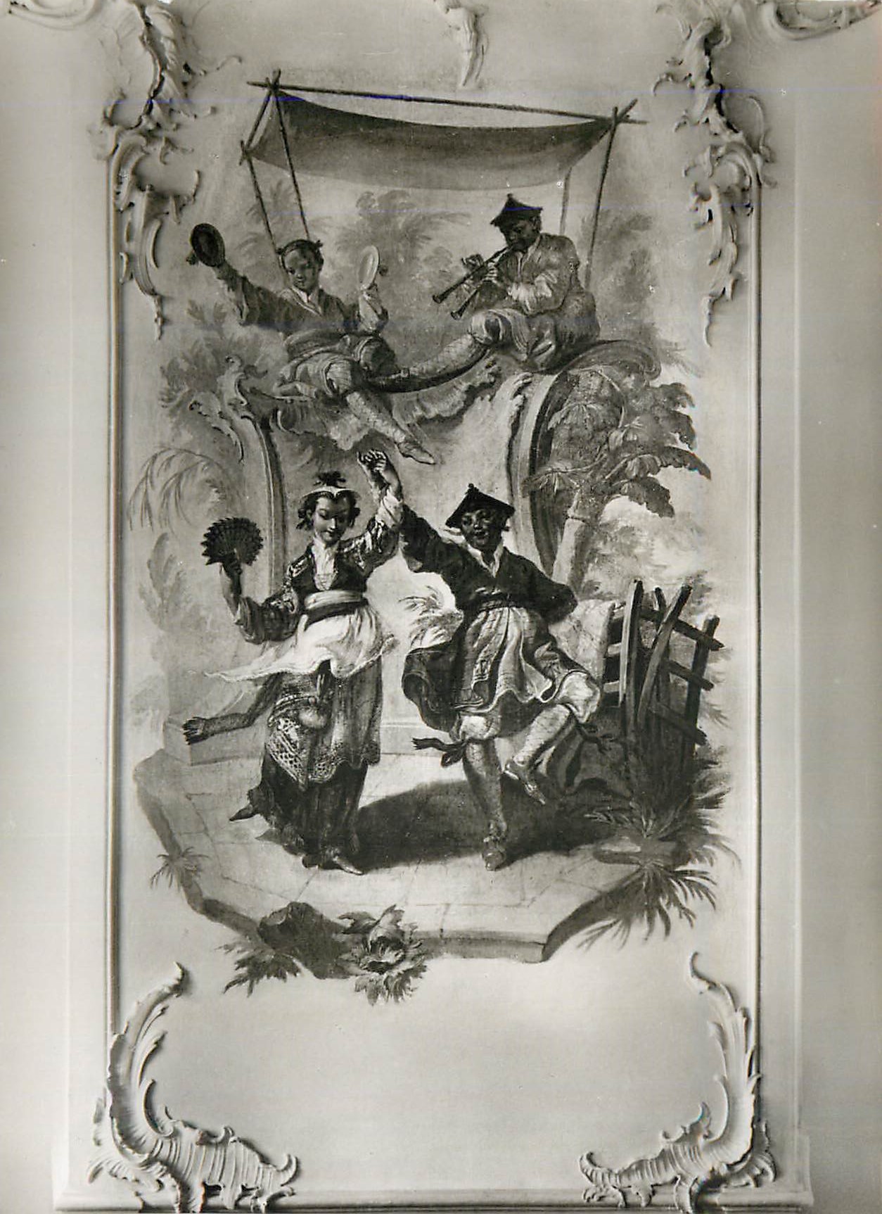 CPM Schloss Leitheim Donaworth Rokokosaal 1751 Aus den Chinoiserien Die Freude