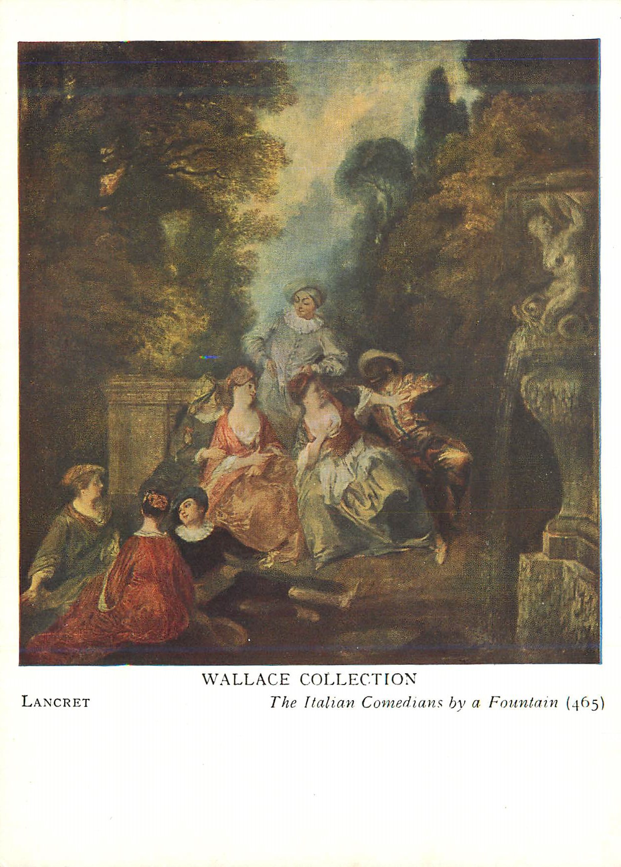 CPM Lancret Wallace Collection The Italian Comedians by a Fountain (465)