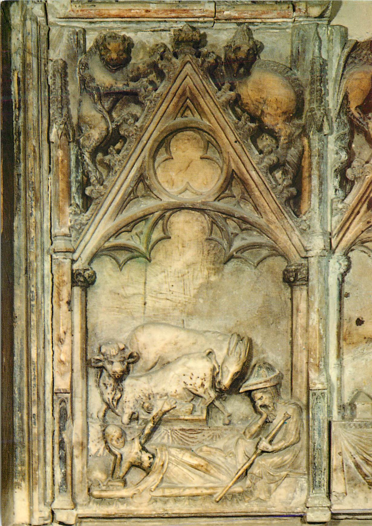 CPM Eglise de Corneilla de Conflent La Nativite Marbre (1345) Oeuvre de Jacques Cascall de Berga