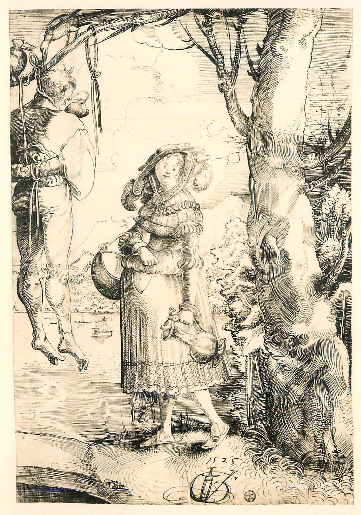 CPM Kunstmuseum Basel Kupferstichkabinett Urs Graf Marketenderin und Gehenkter 1525