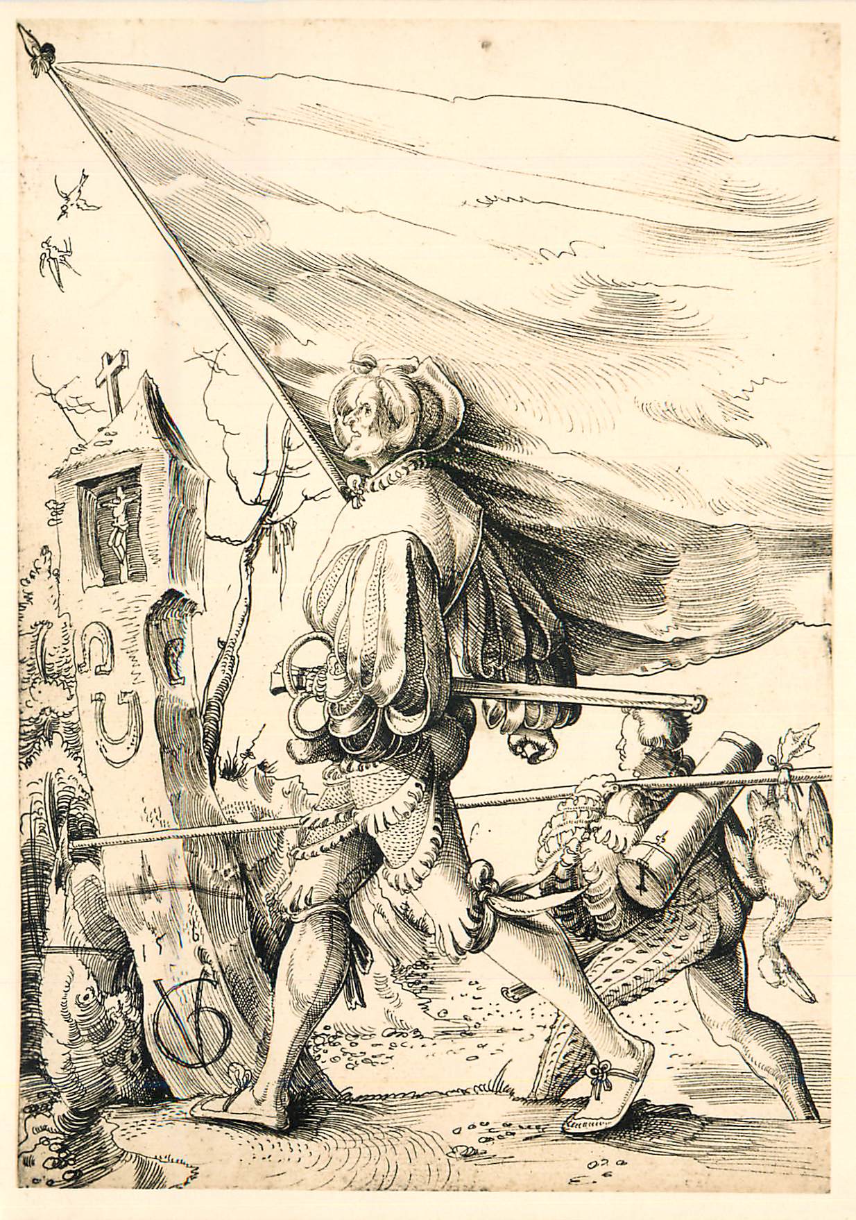CPM Kunstmuseum Basel Kupferstichkabinett Urs Graf Fahnrich und Trossjunge 1516