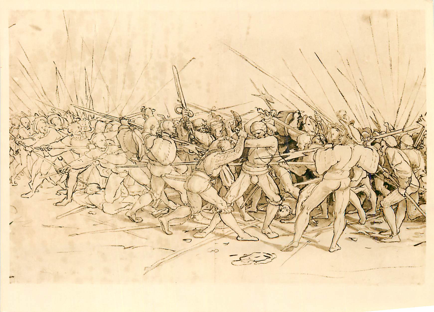 CPM Kunstmuseum Basel Kupferstichkabinett Hans Holbein Entwurf einer Schweizerschlacht 1530