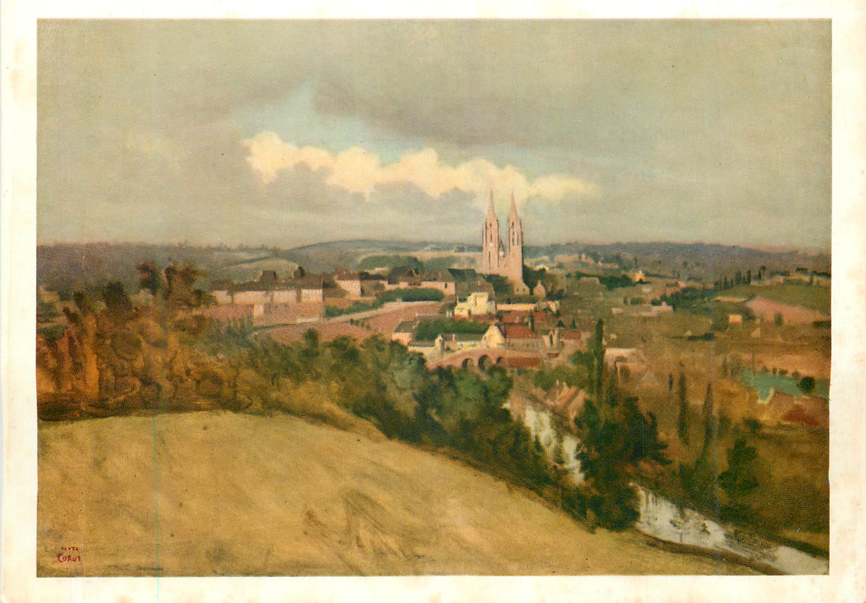 CPM Musee du Louvre Paris J B Corot Vue Generale de Saint Lo