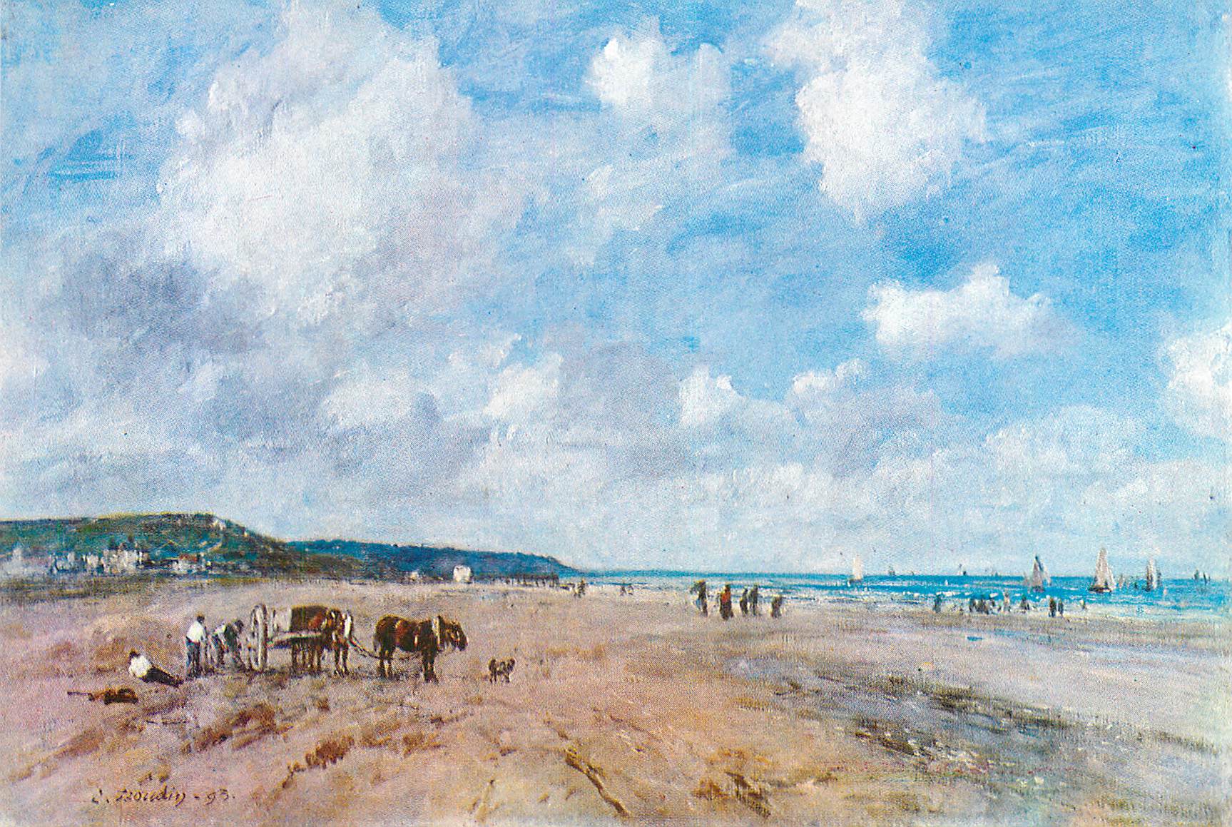 CPM Musee des Beaux Arts de Caen Eugene Boudin (1824-1898) Plage de Tourgeville