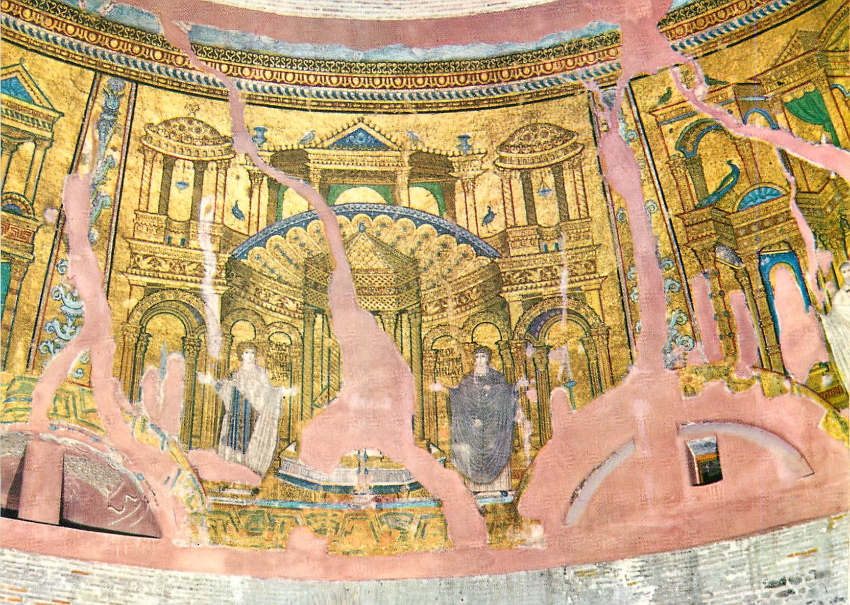 CPM Thessaloniki St Georges (la Rotonde) sur mon Abside Mosaique du 5eme Siecle