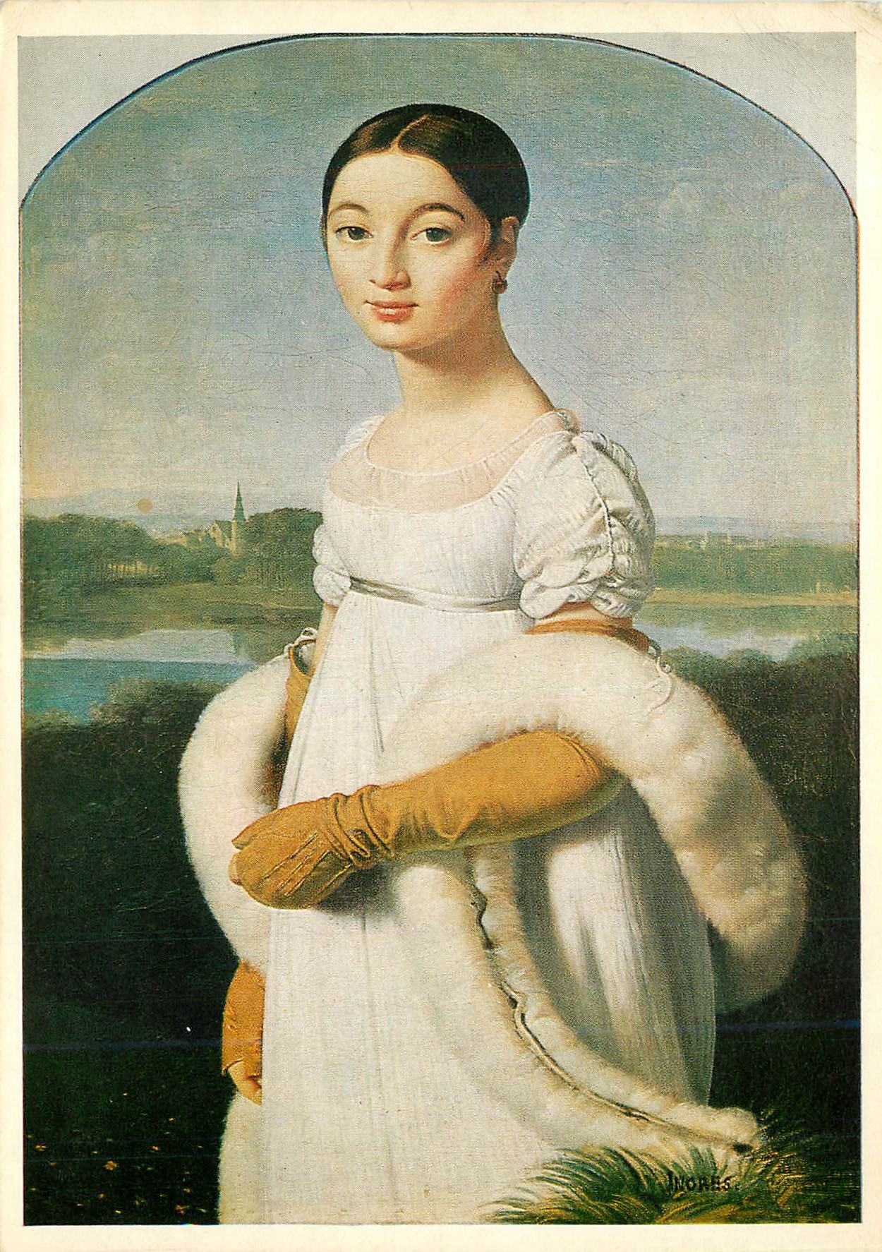 CPM Musee du Louvre Dominique Ingres (1780 1867) Portrait de Mademoiselle Riviere (1805)