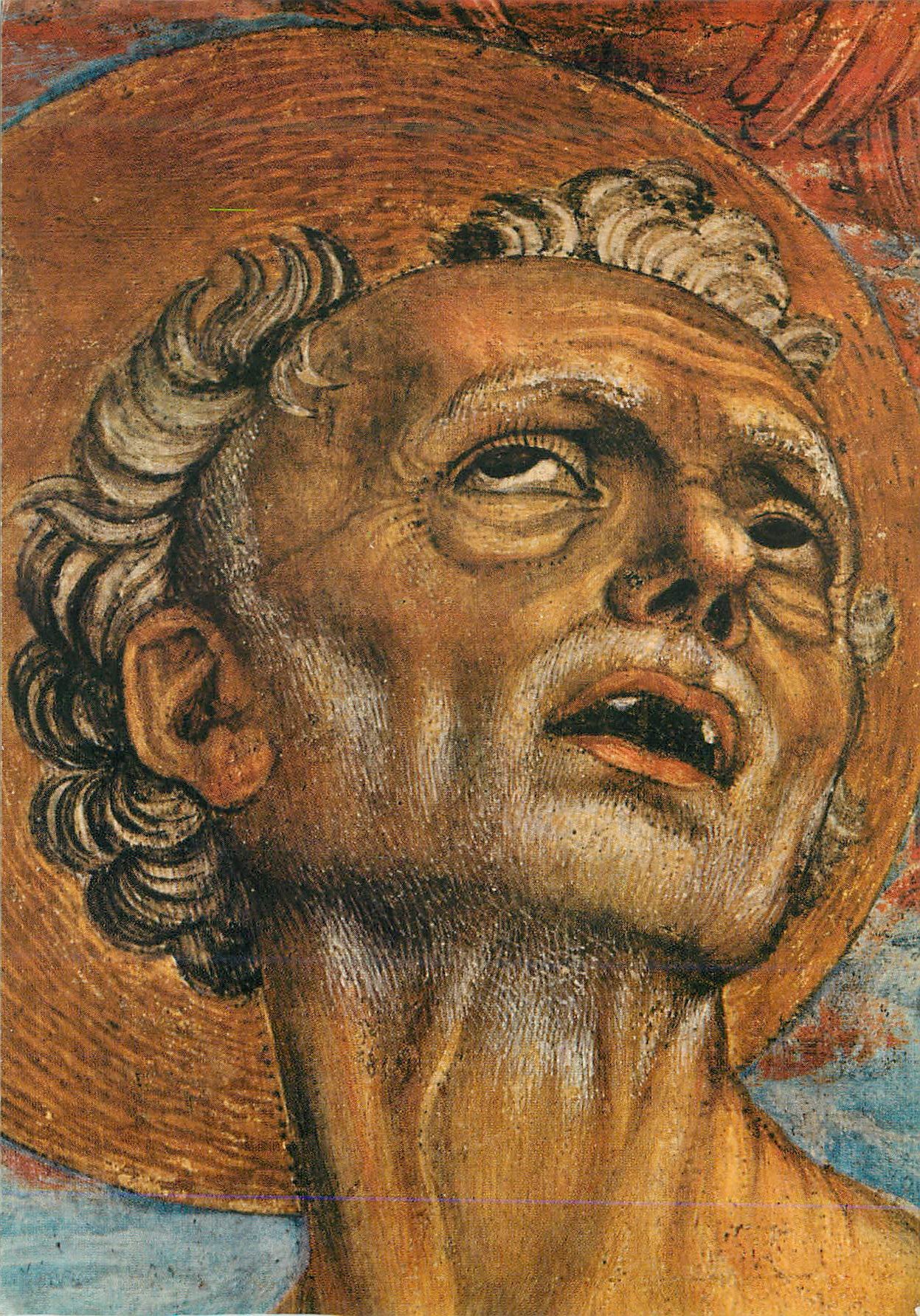 CPM Church of Santissama Annunziata Florence Castagno Head of St Jerome (detail from The Trinity and St Jerome with Sain