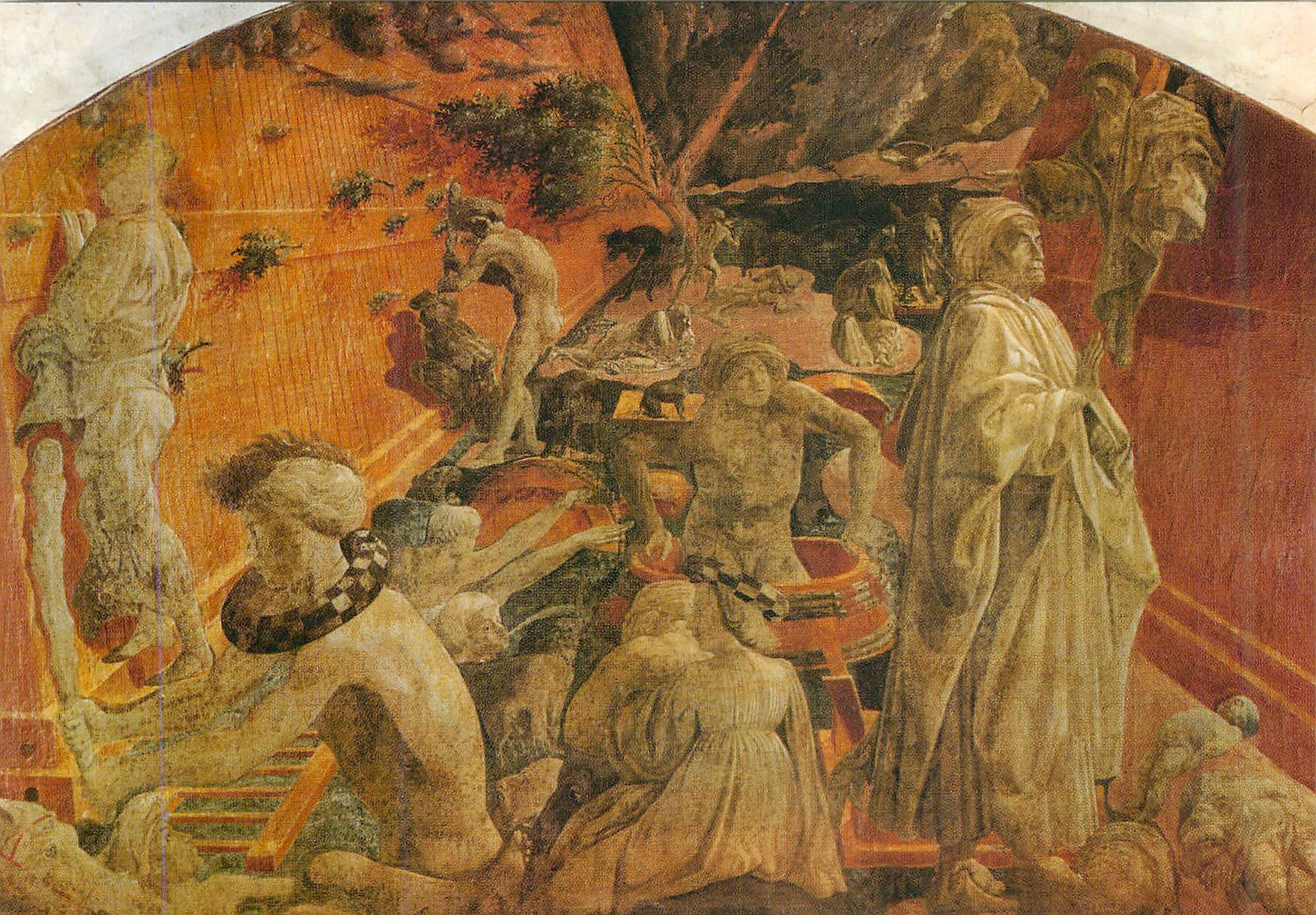 CPM Firenze S M Novella Antico Refetiorio Paolo Uccello (Paolo Di Dono detto) Deluvio Universale (particolare)