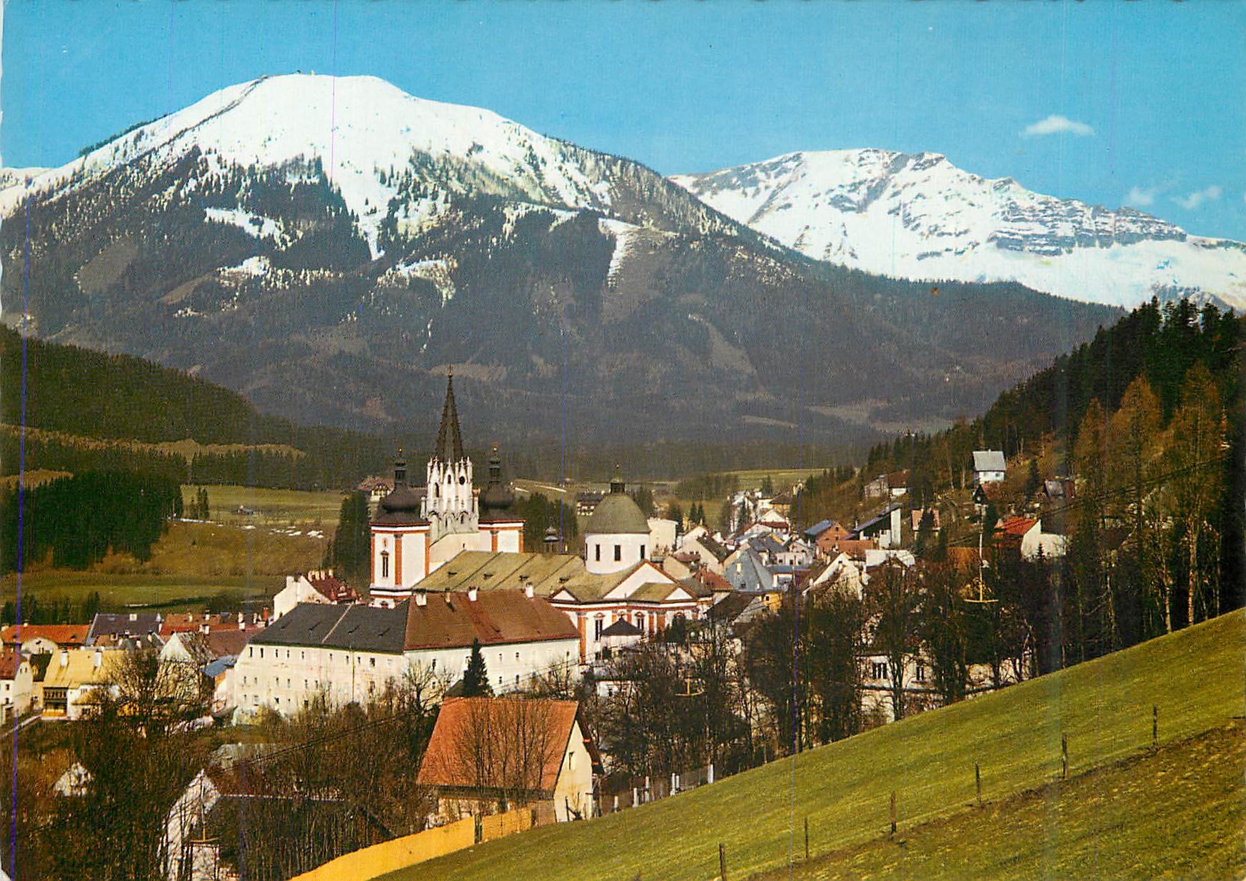 CPM Mariazell Stmk geg Gemeindealpe 1623 m und Otscher 1892 m