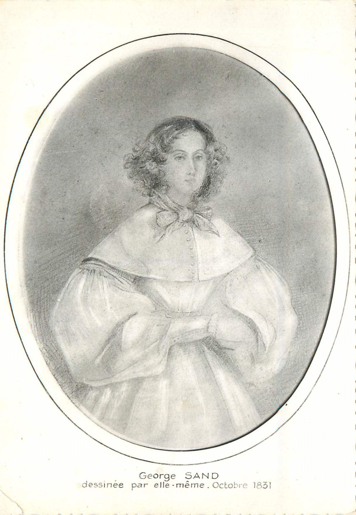 CPM La Chatre (Indre) Musee George Sand et de la Vallee Noire George Sand dessinee par elle meme (1831)