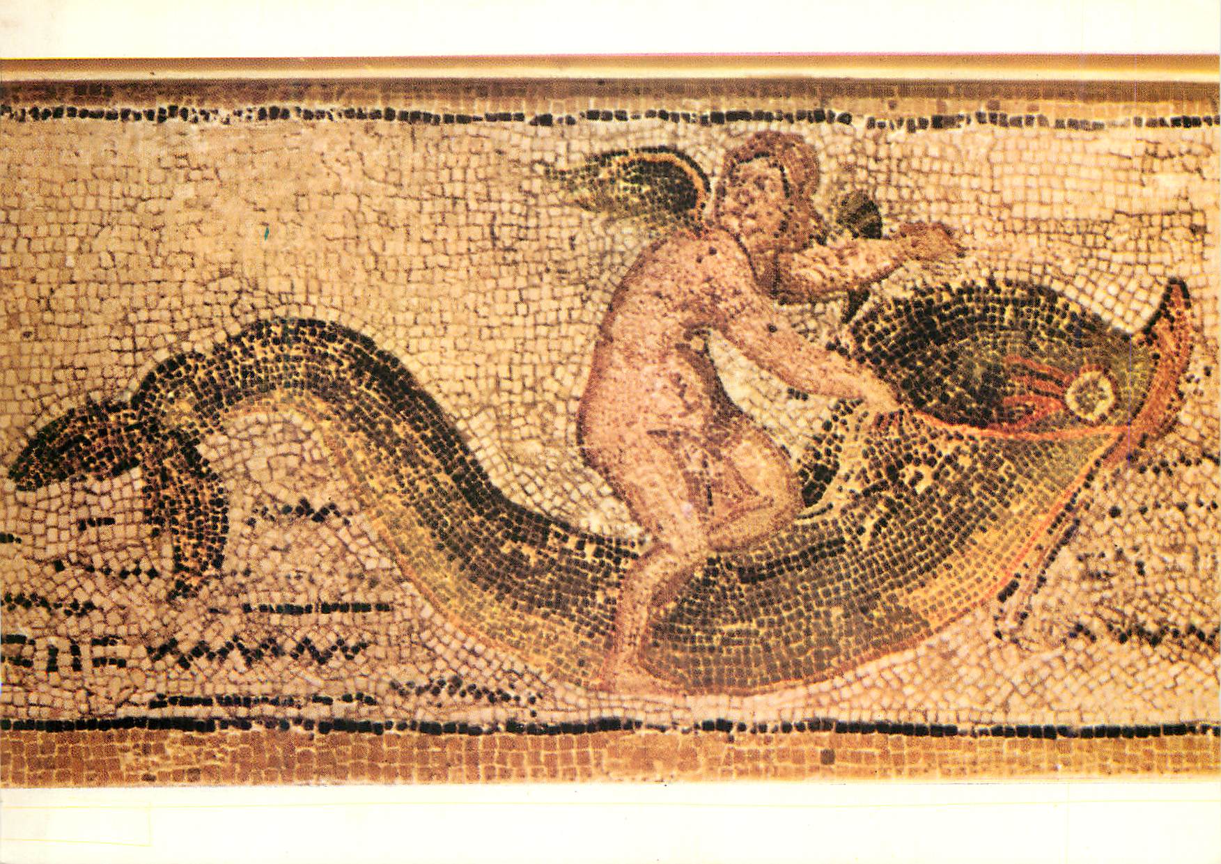 CPM Musee Archeologique de Sfax Amour sur Dauphin Ille S ap JC (Thina)