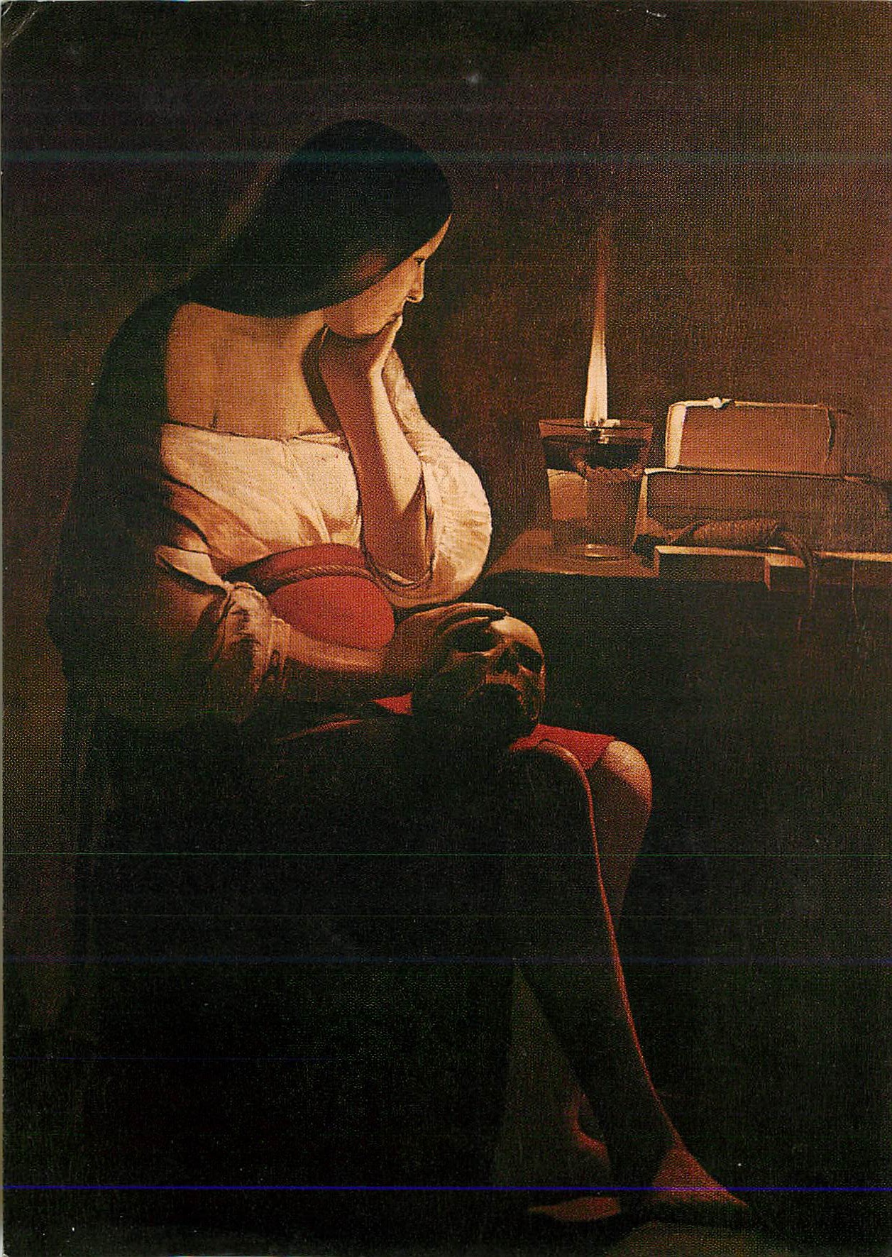 CPM Paris Musee du Louvre Georges de la Tour (1593 1652) La Madeleine a la Veilleuse