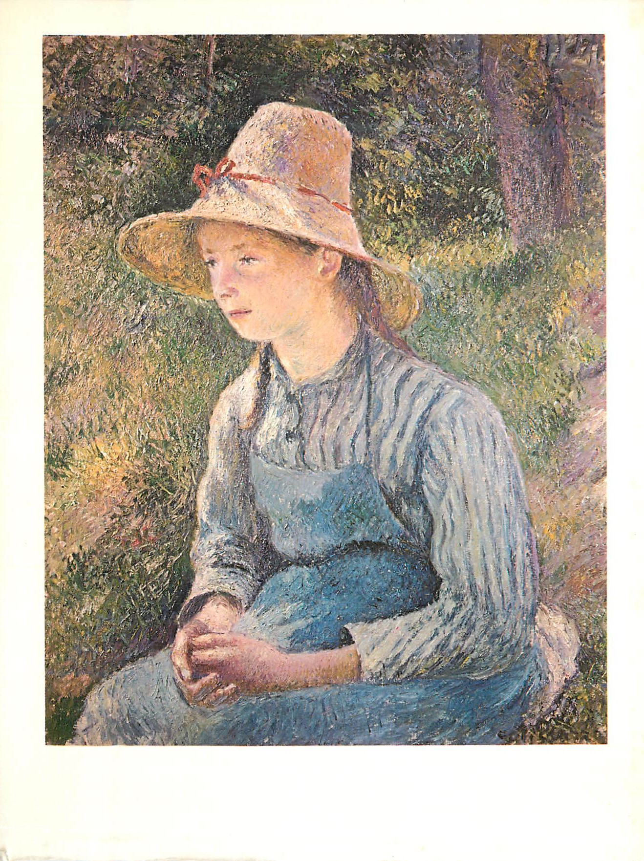 CPM National Gallery of Art Washington Peasant Gil with a Straw hat (1881) Camille Pissarro