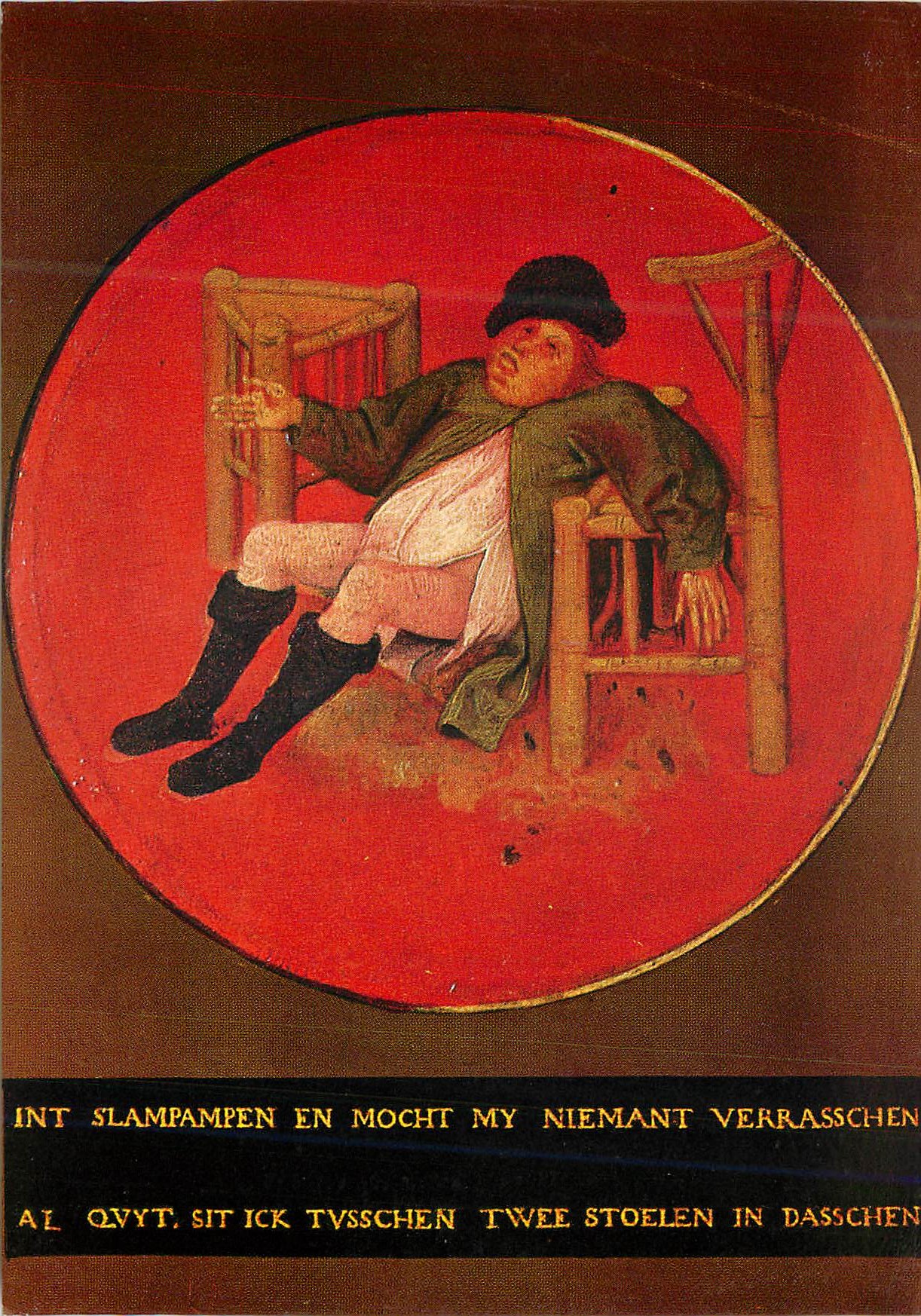 CPM Anvers Musee Mayer van den Bergh Bruegel Pieter de Oude Douze proverbes sur medaillons (detail)