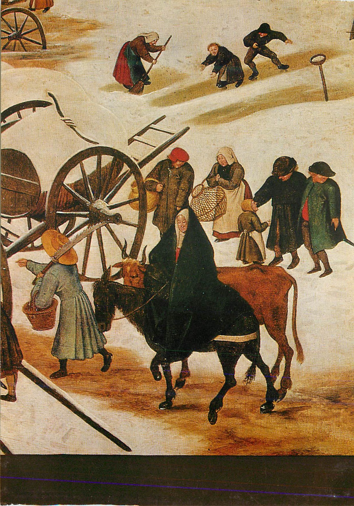 CPM Anvers Musee Mayer van den Bergh Bruegel Pieter (1564 1638) Le Denombrement de Bethleem (detail) d'apres Bruegel