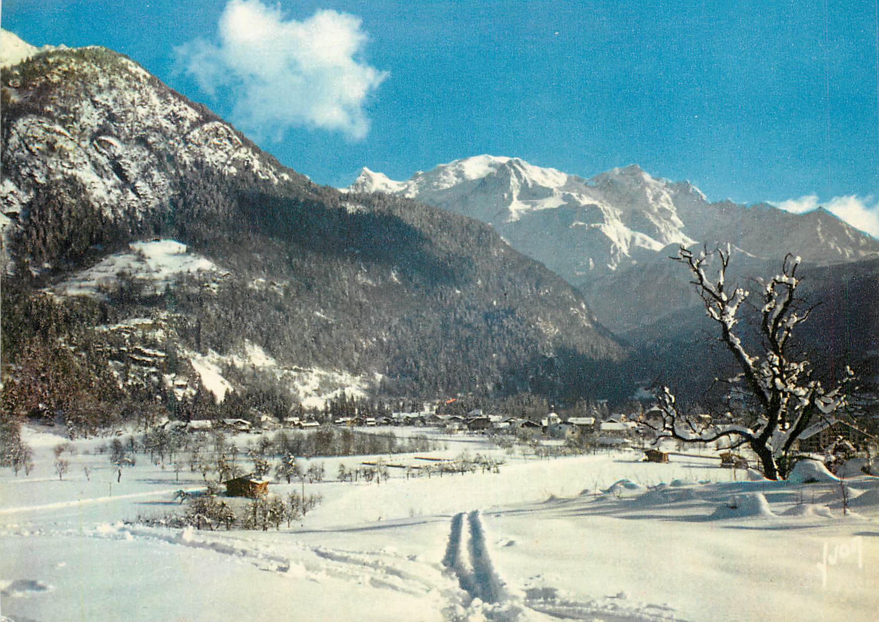 Vallée enneigée — Alpes — éditeur J. J. O. n° 104