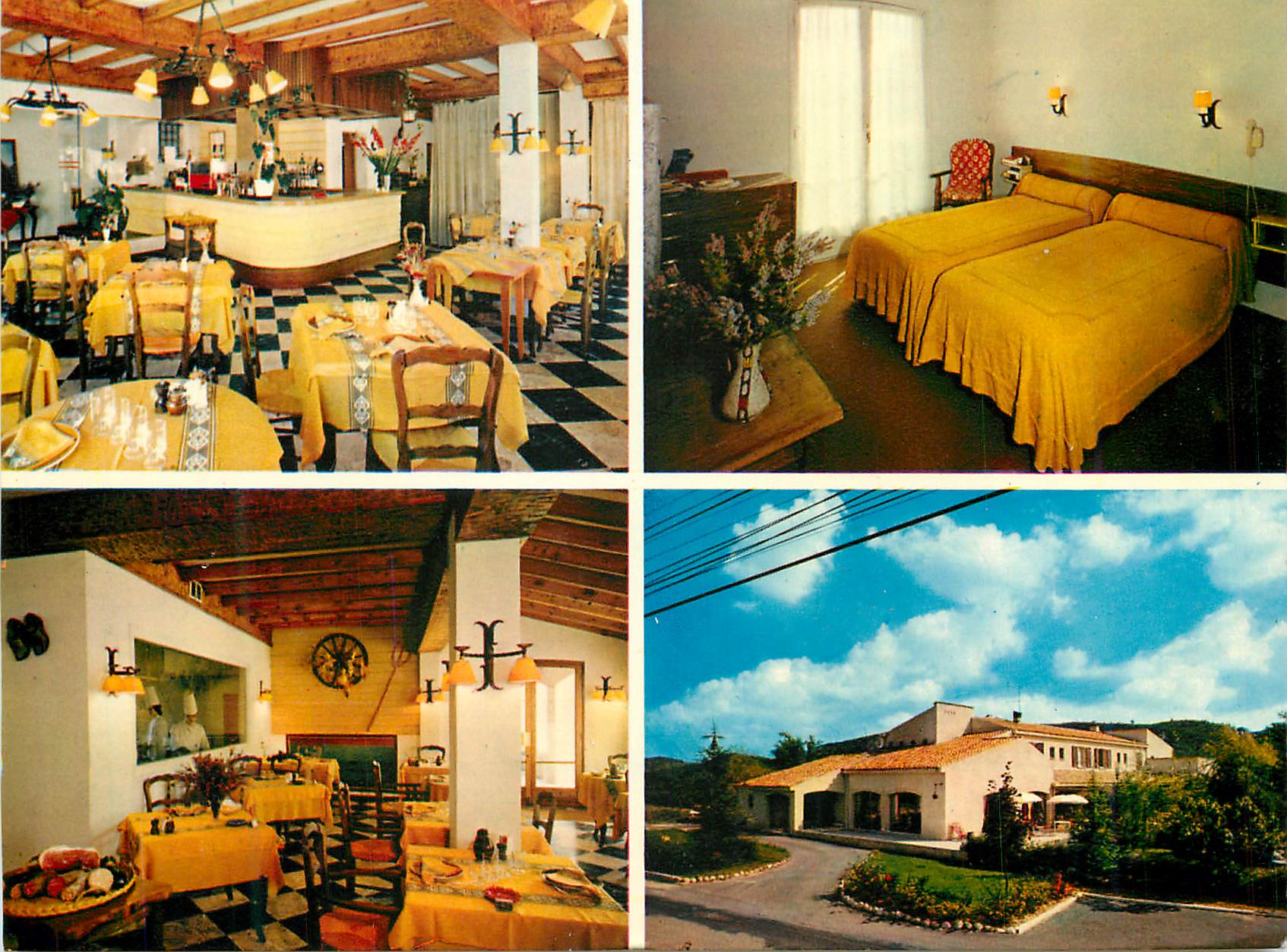 Hôtel-restaurant La Maison du Soleil — vue intérieure et extérieure — éditeur non visible