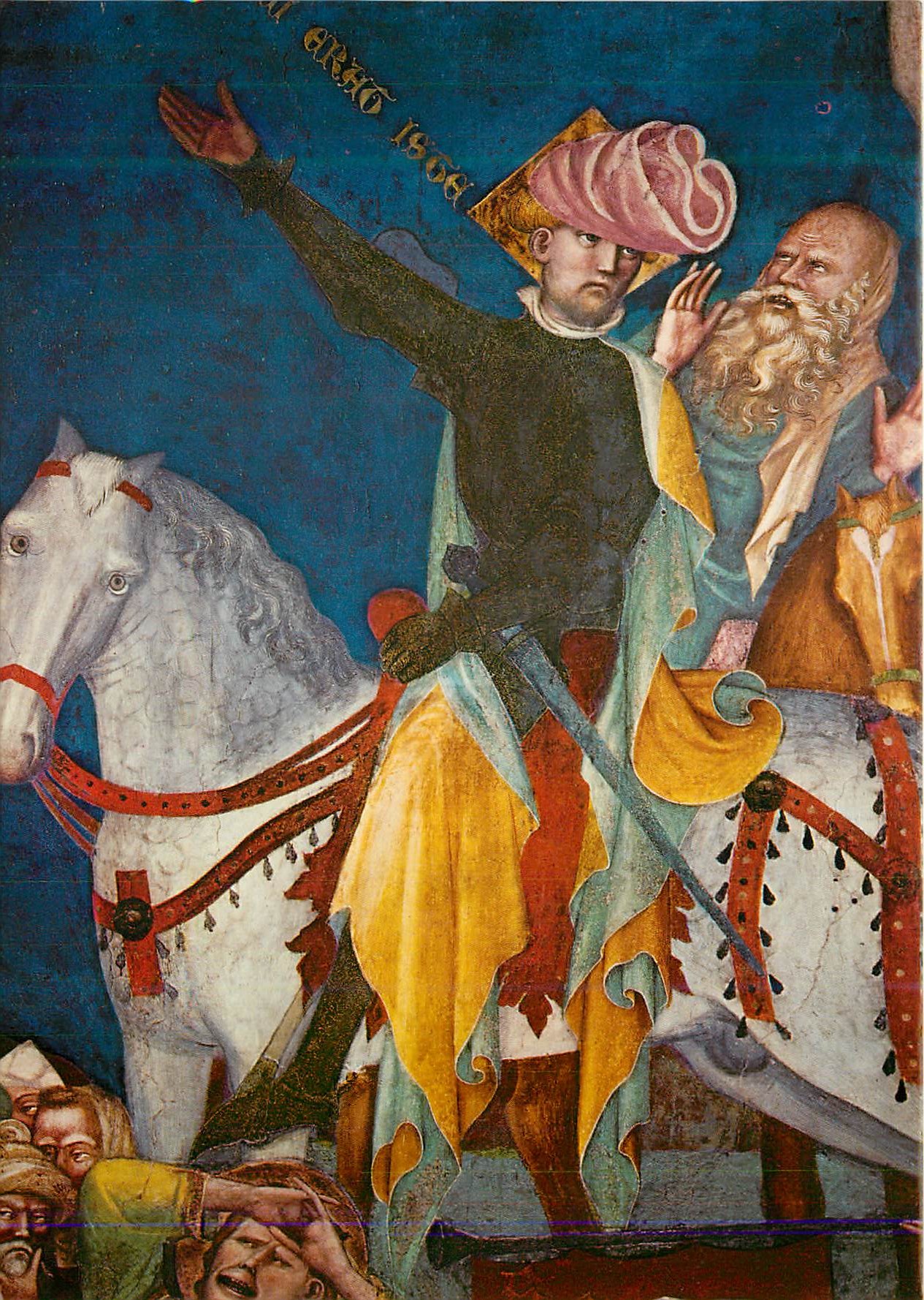 CPM Urbino Oratorio di S Giovanni Battista Lorenzo e Jacopo Salimbeni Crocifissione (part)