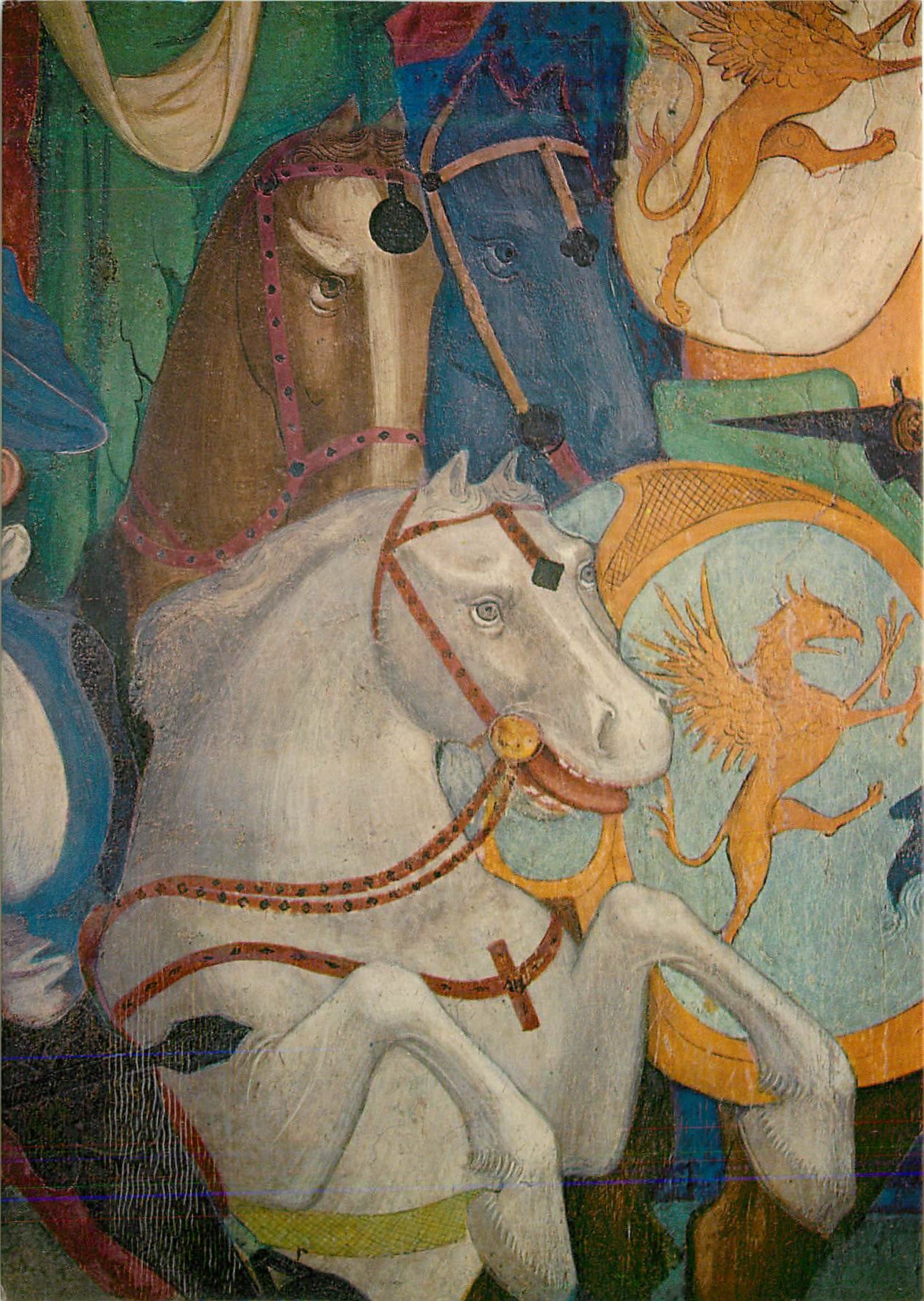 CPM Urbino Oratorio di S Giovanni Battista Lorenzo e Jacopo Salimbeni Crocifissione (part) Sec XV (dopo il Restauro)