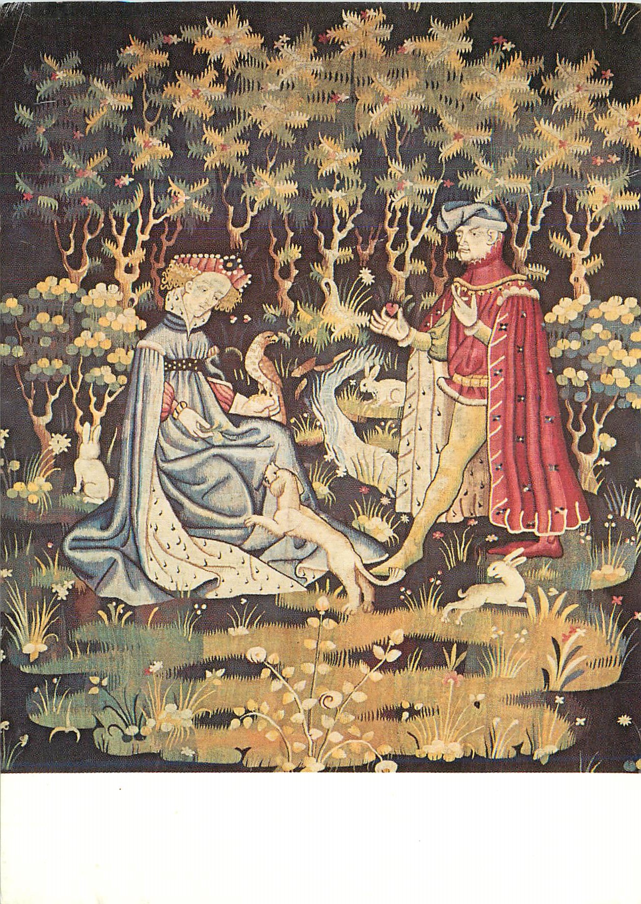 CPM Paris Musee des Thermes et de l'Hotel de Cluny L'Offrande du Coeur Tapisserie Arras