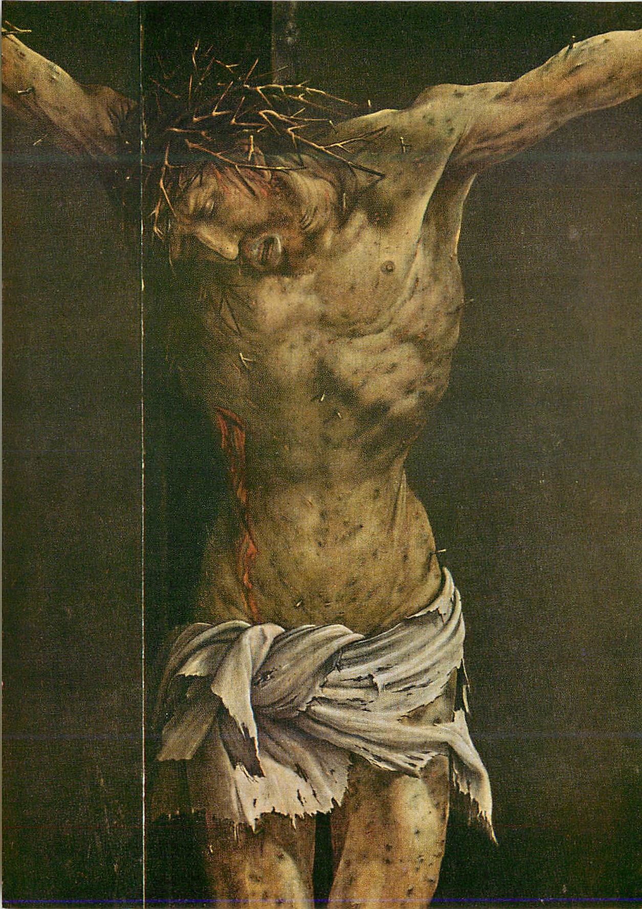 Crucifixion — peinture — éditeur et n° de série non lisibles