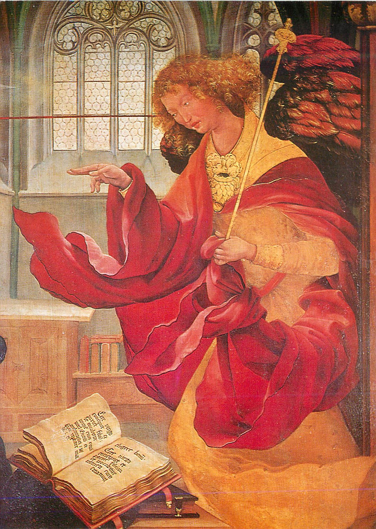 CPM Colmar (Ht Rhin) Musee d'Unterlinden Mathias Neithart dit Grunewald Retable d'Issenheim 1510 1515 L'Ange de l'Annonc