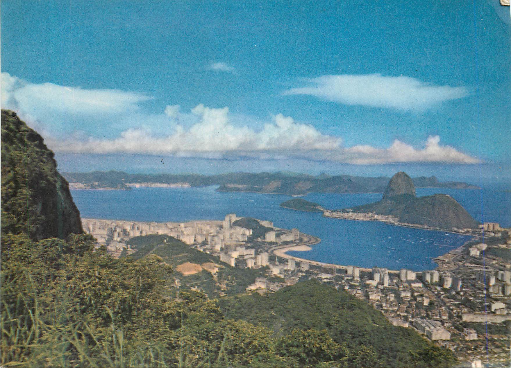 CPM Rio de Janeiro Brasil Belvedere Dona Marta Vue Panoramique