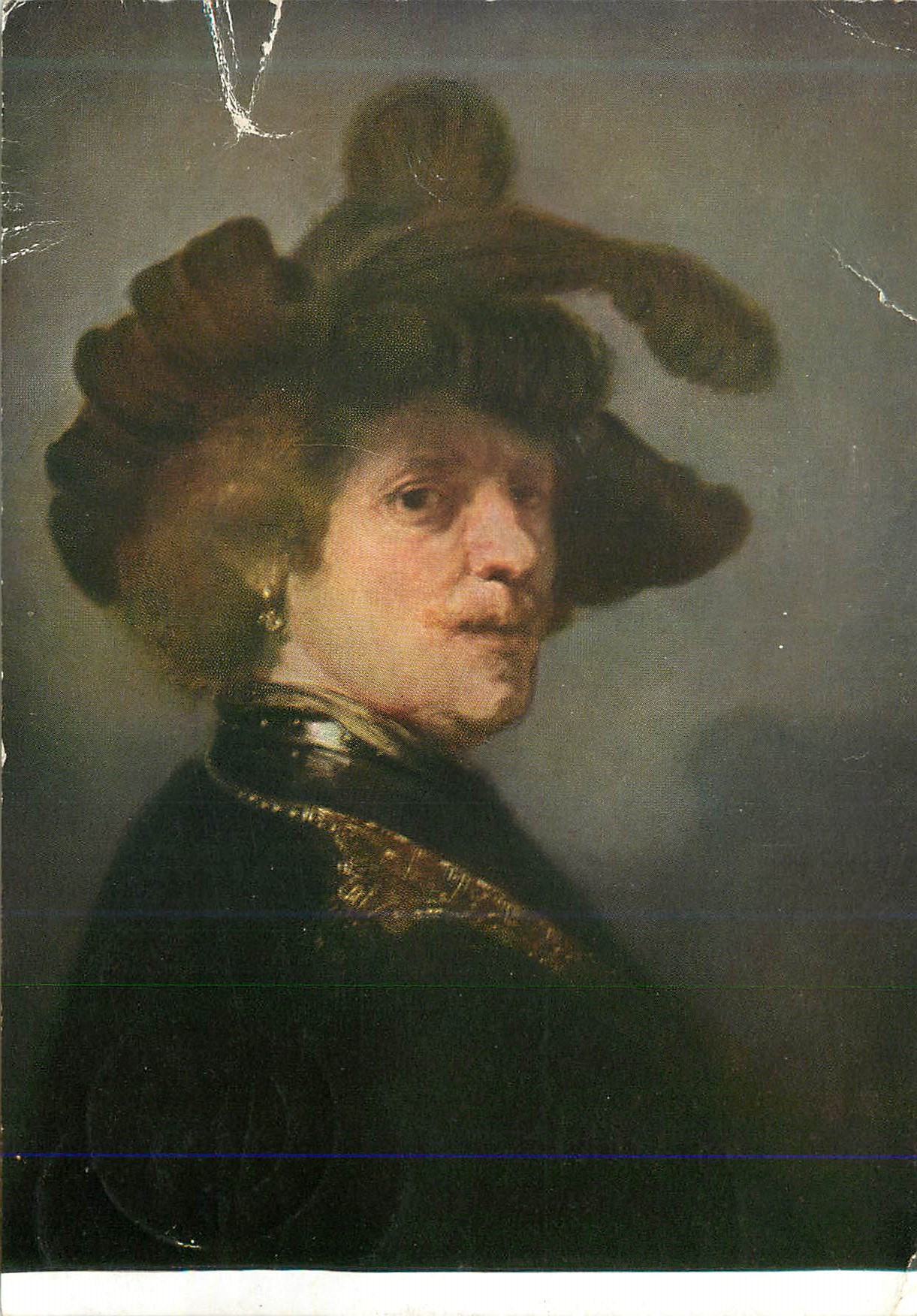 CPM Rembrandt (1606 1669) Portrait du Peintre en Officier