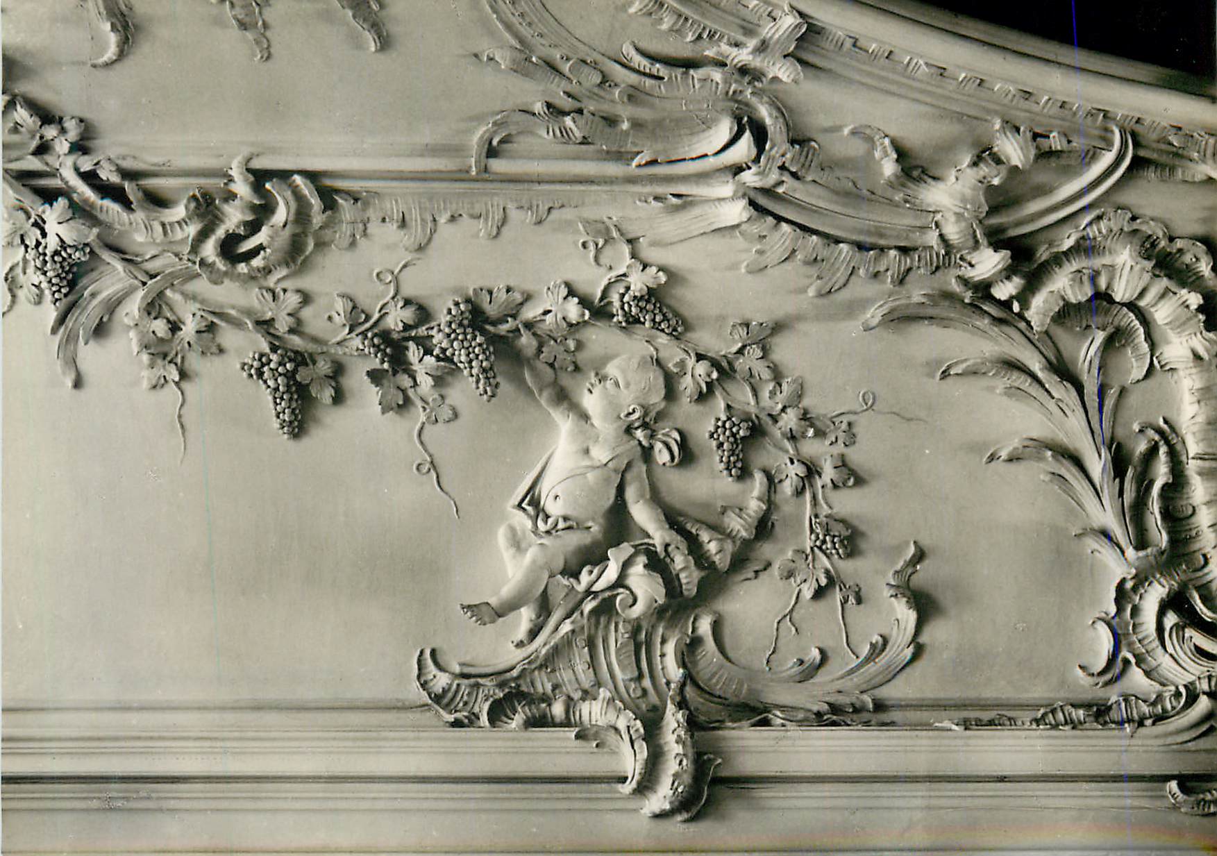 CPM Schlob Leitheim Donauworth Rokokosaal 1751 Stuckausschnitt der Hohlkehle Der Herbst Anton Landes