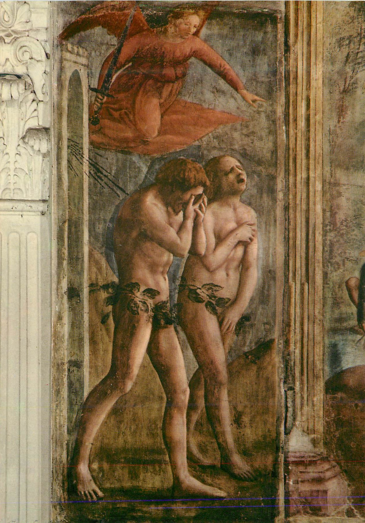 CPM Firenze Basilica di Santa Maria del Carmine Masaccio L'Expulsion d'Adam et d'Eve du Paradis Terrestre
