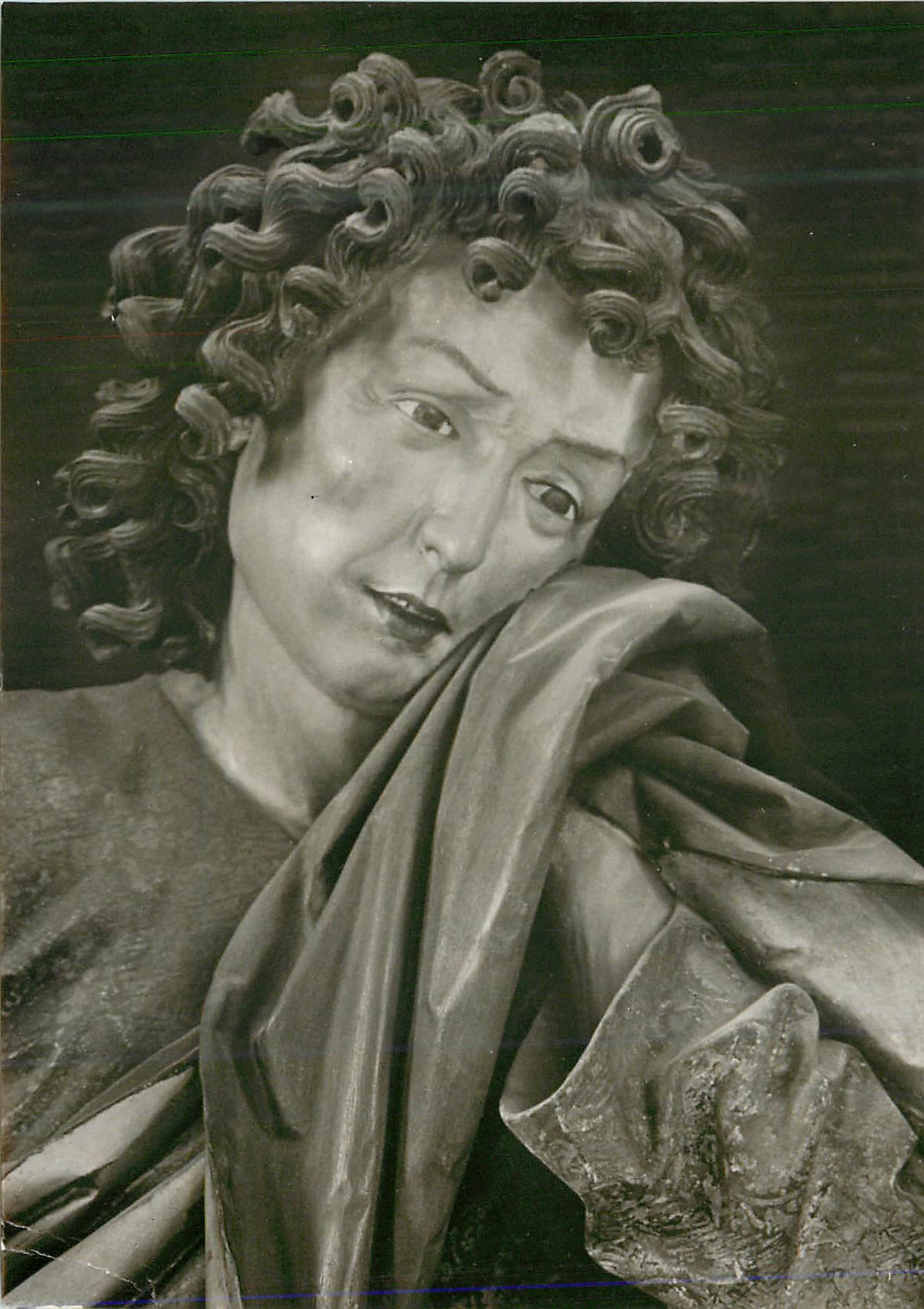 CPM Nordlingen St Georgskirche Johannes Holzfigur am Hochallar