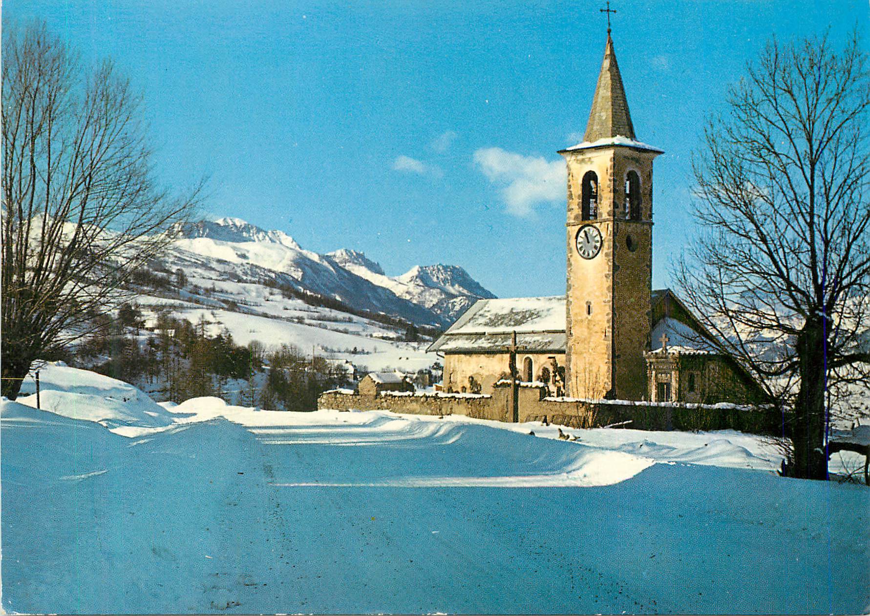 Église de Saint-Étienne-de-Baïse — vue hivernale — éditeur non identifiable
