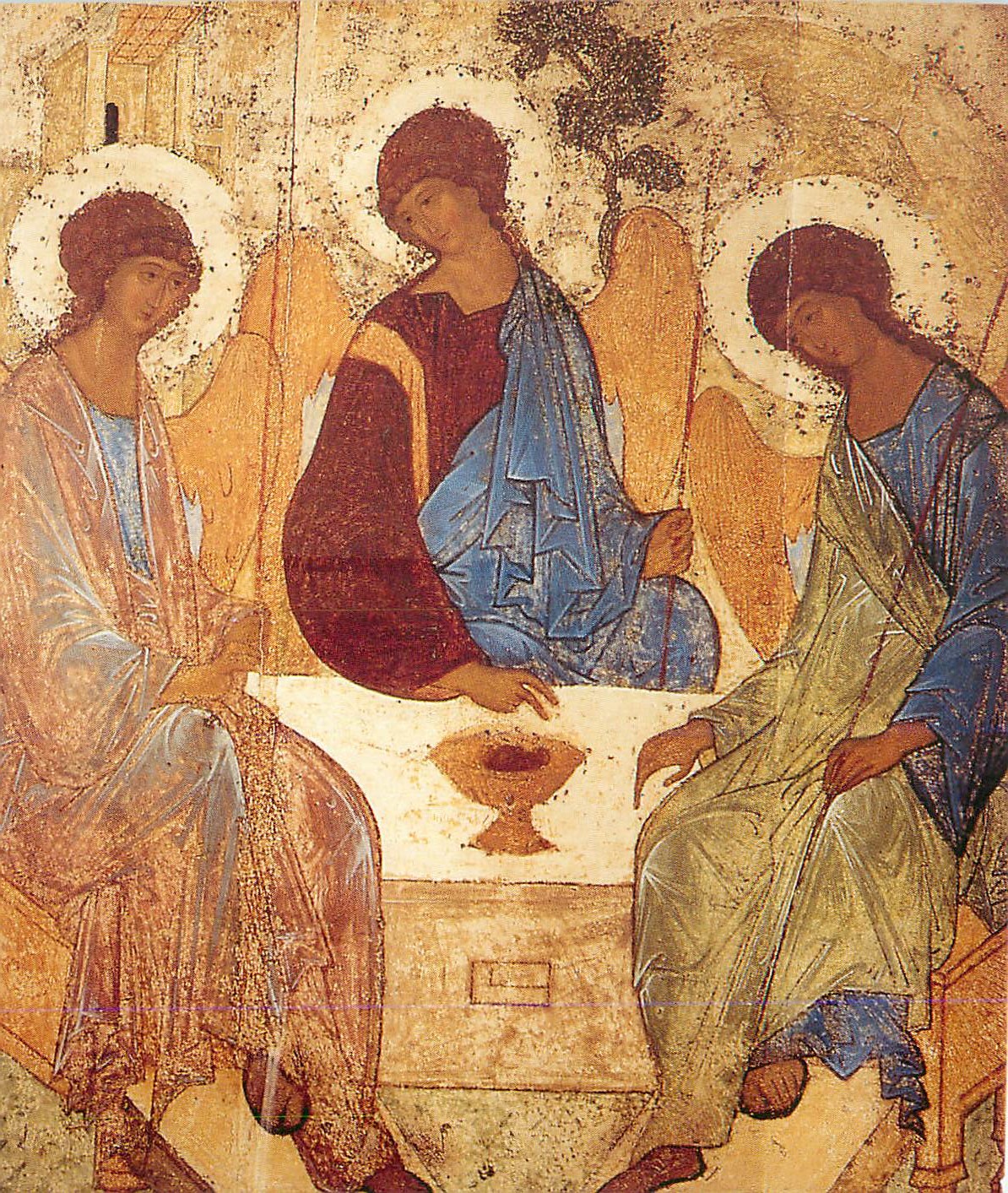 CPM Trinite de Roublev (Icone) Artephot Freres soyez dans la Joie Vivez en Paix et le Dieu d'Amour et de paix sera avec 