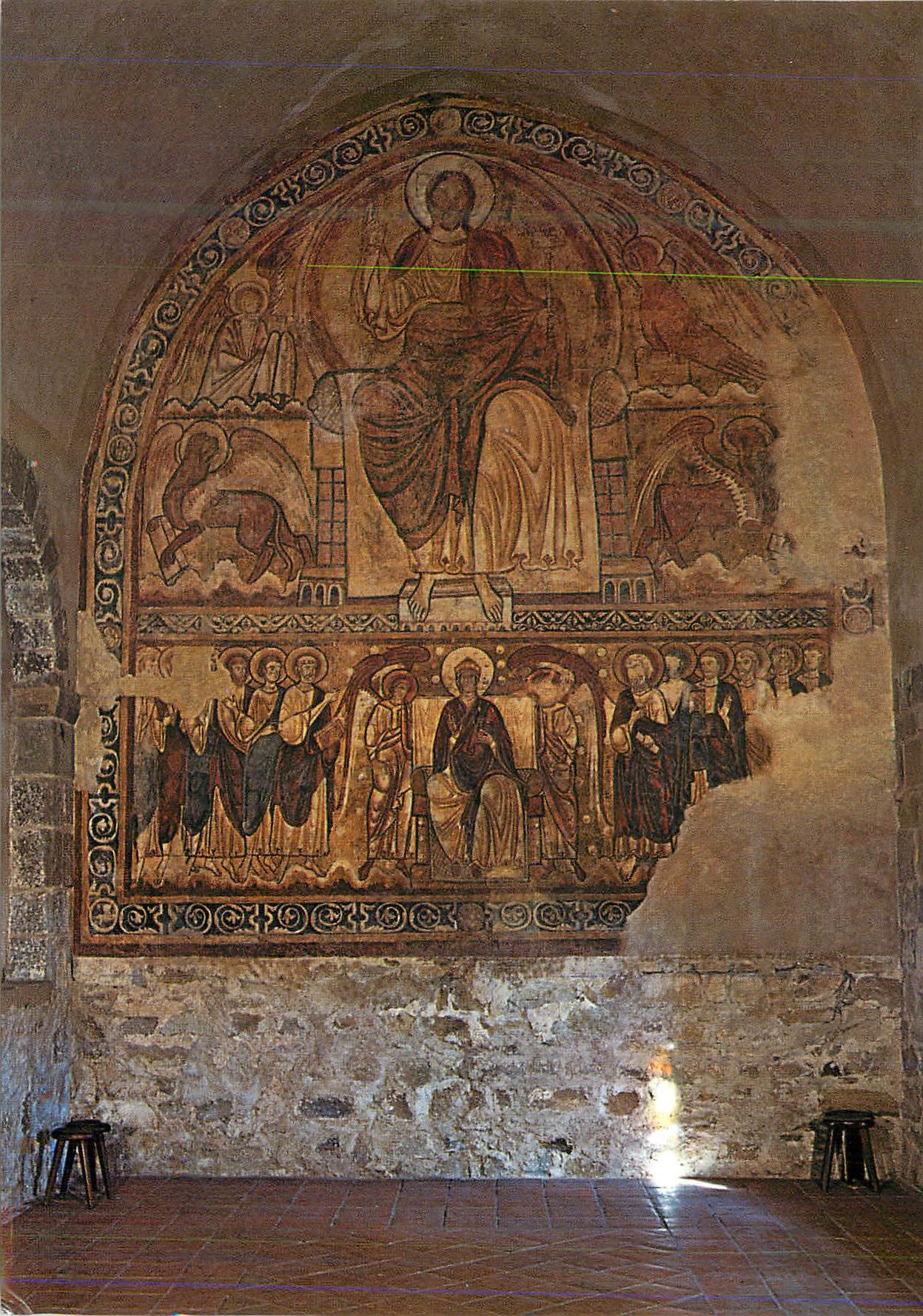 CPM Lavaudieu (Haute Loire) Fresque ornant la Salle Capitulaire de l'ancienne abbaye des Benedictines fondee au XIeme Si