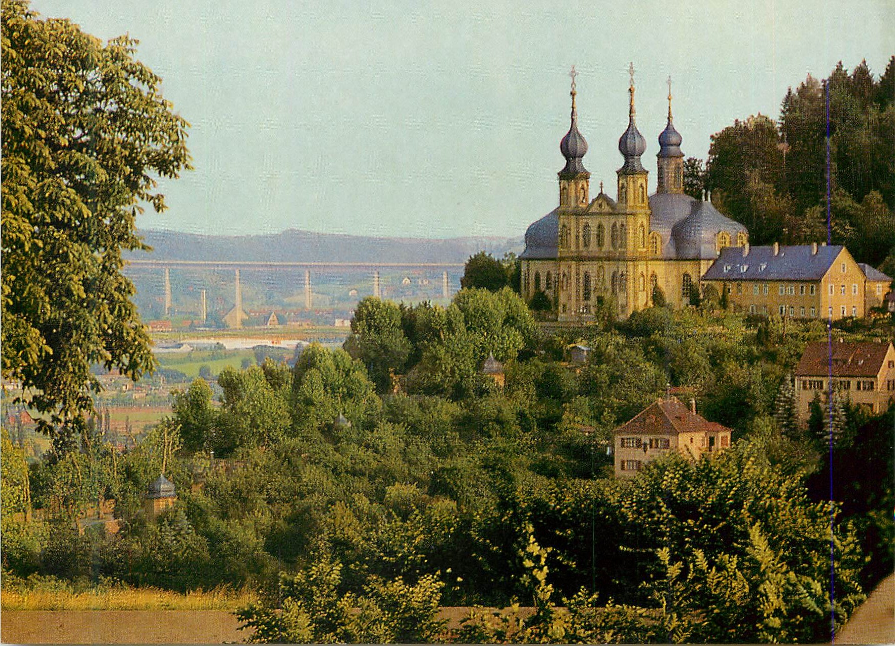 CPM Wurzburg Blick von der Festung Marienberg aut das Kappele und Autobahnbrucke