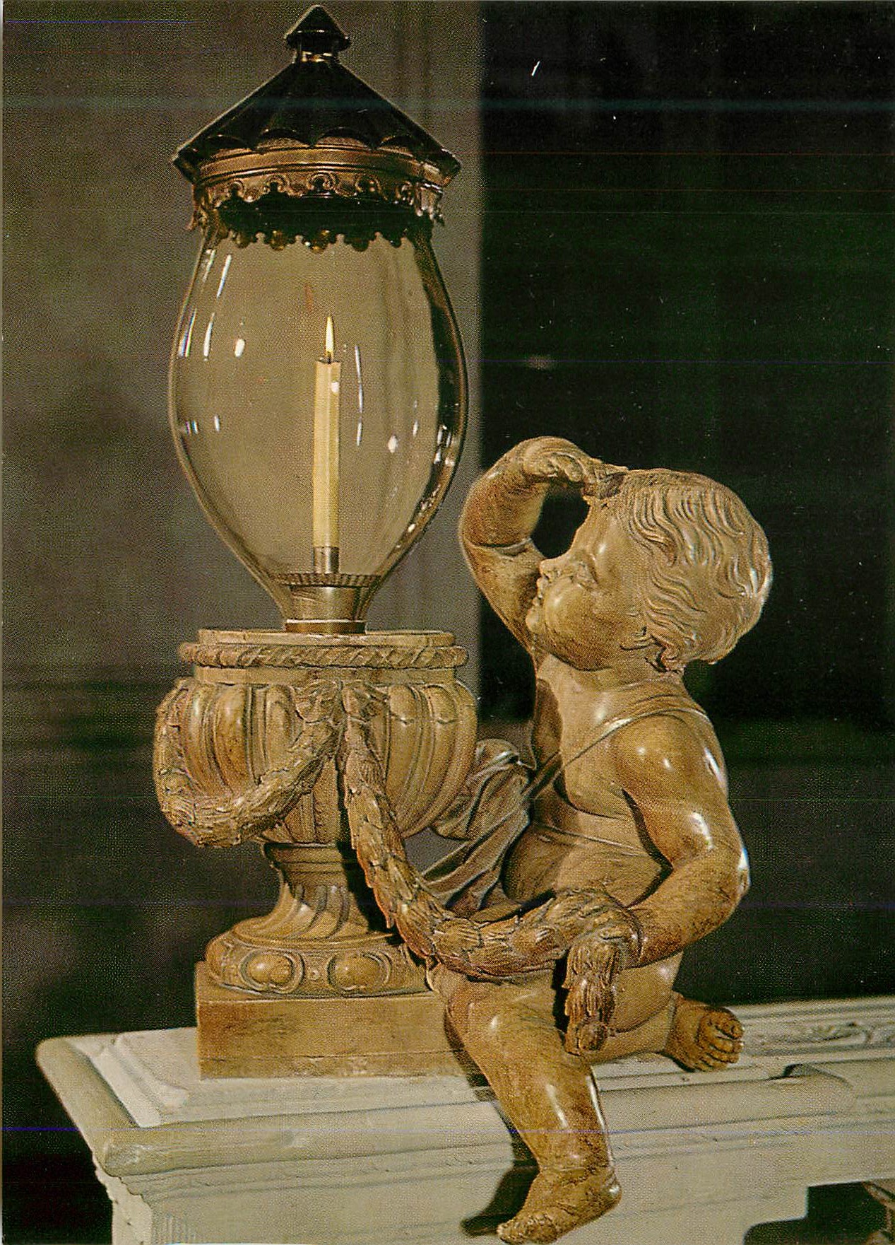 CPM Wurzburg Residenz Treppenhaus Potto mit Laterne von J P Wagner 1771 1776