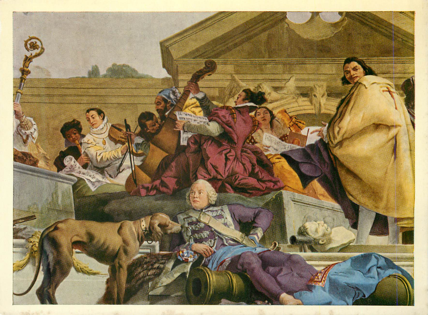 CPM Residenz Wurzburg Treppenhaus Europa aus dem Deckengemalde von G B Tiepolo