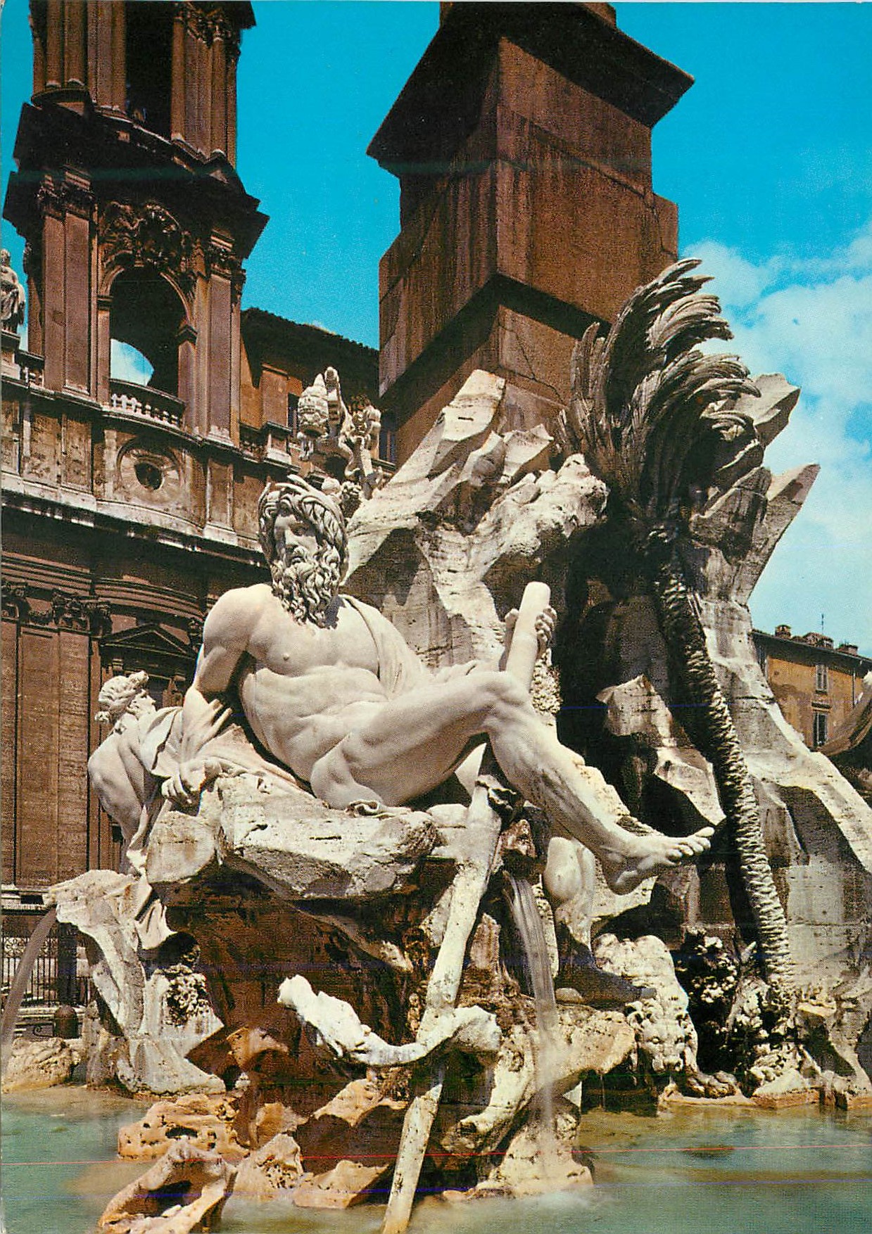 CPM Roma Place Navona Fontaine du Bernini