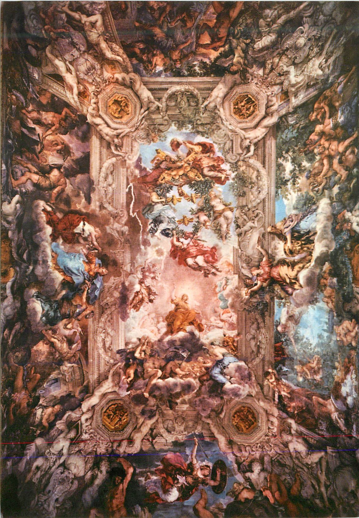 CPM Roma Pierre de Cortona Le Triomphe de la Gloire (Salon du Palais Barberini Maintenant Galerie Nationale)