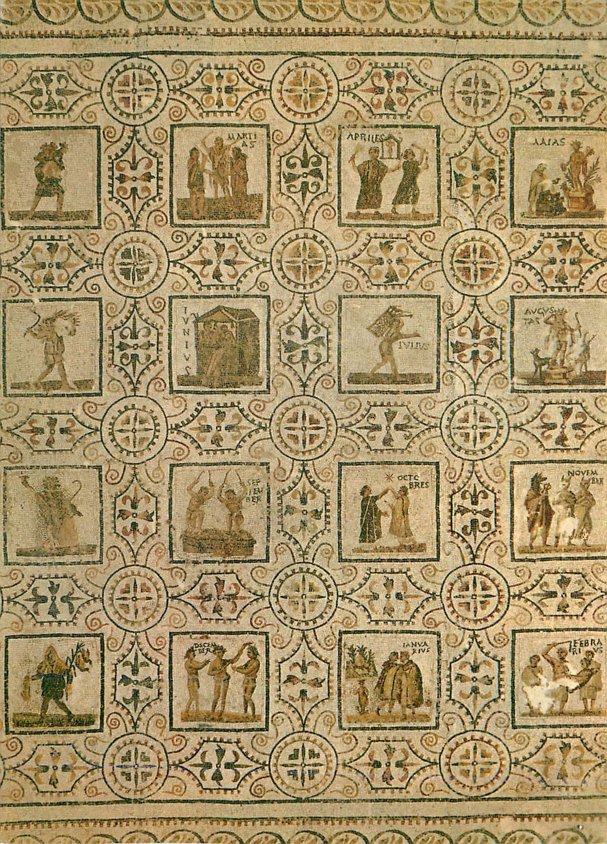 CPM Tunisie de Toujours Les Douze mois et les Quatre Saisons (Musee de Sousse)