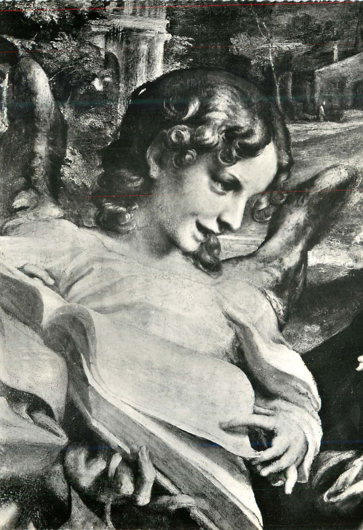 CPM Parma Galleria Nazionale Correge Madone du St Jerome (detail)